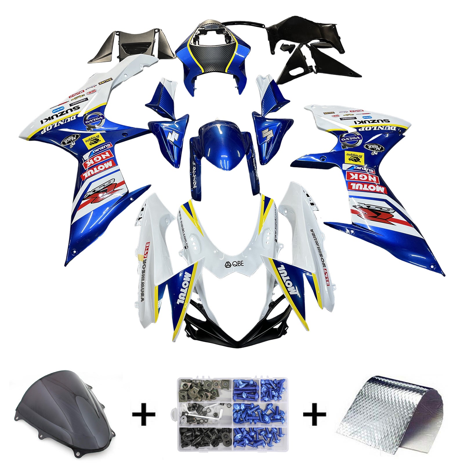 Fairings Plastics Suzuki GSXR 600/750 2011-2024 K11 Blue White Dunlop  Generic