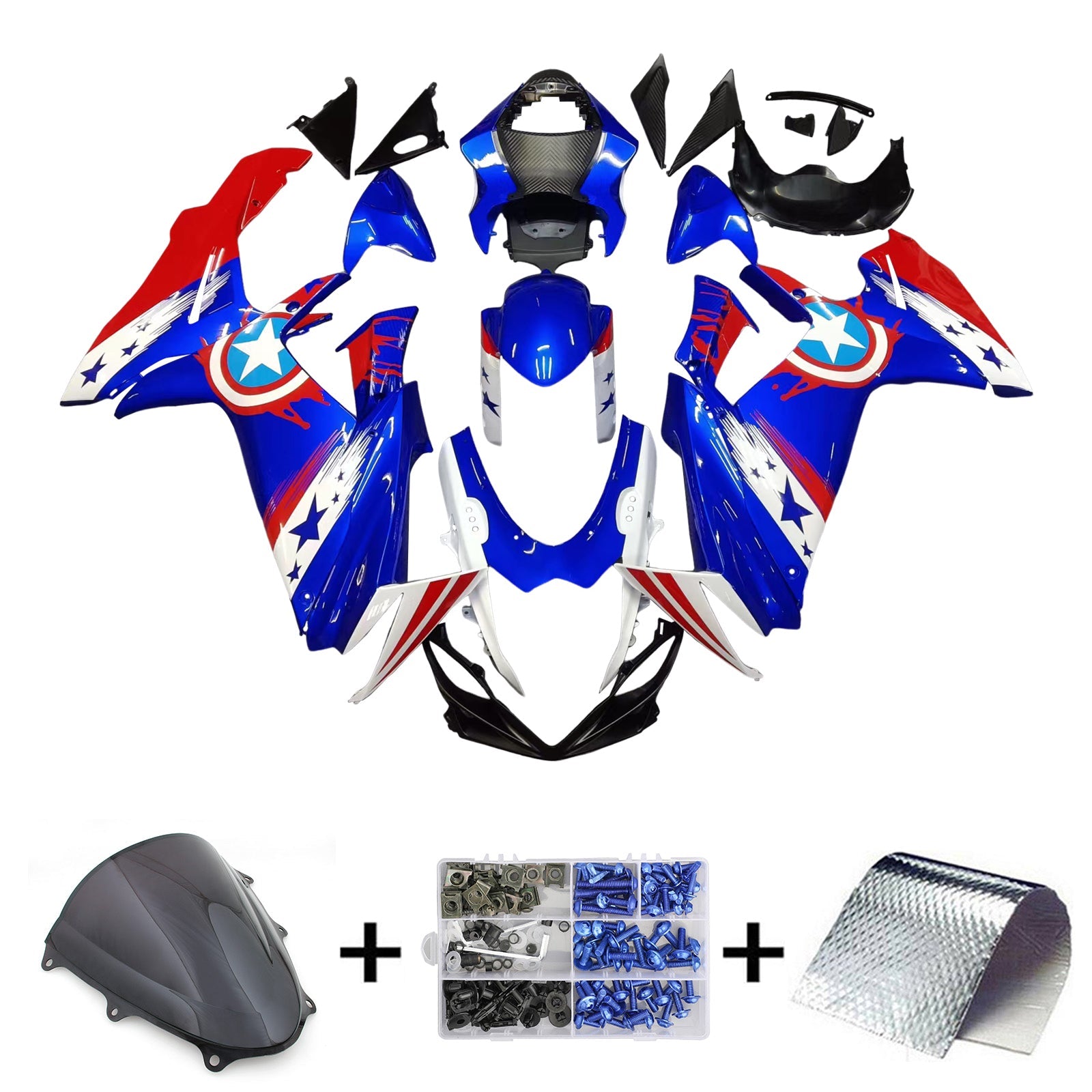 Amotopart Suzuki GSXR 600/750 2011-2025 K11 Fairing Kit Bodywork Plastic ABS
