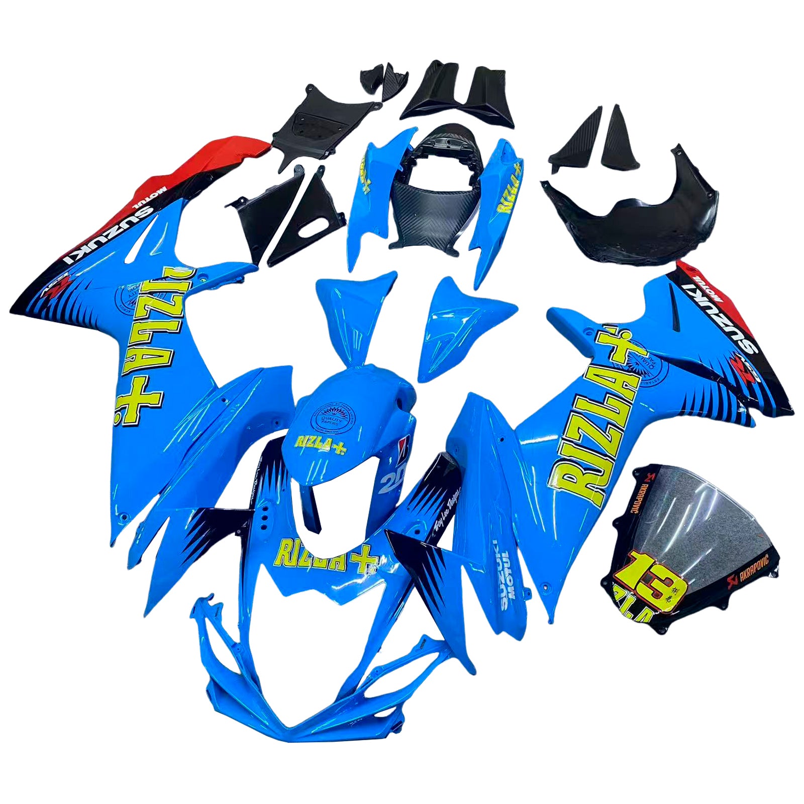 Amotopart Suzuki GSXR 600/750 2011-2025 K11 Fairing Kit Bodywork Plastic ABS