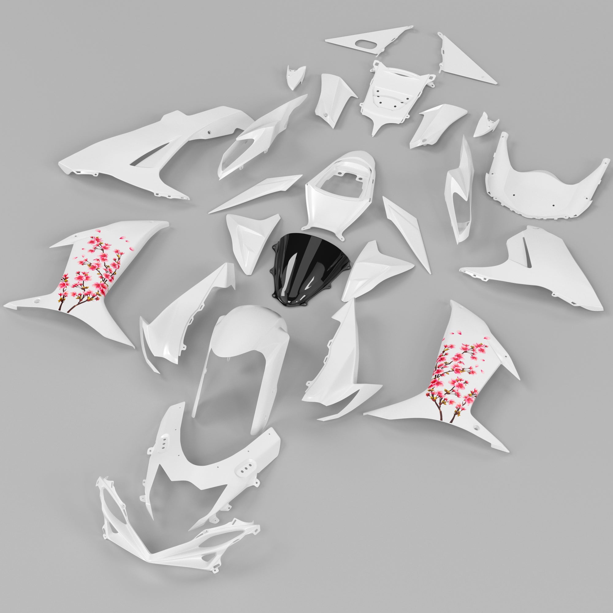White Injection Fairing Kit Bodywork Plastic ABS For Suzuki GSXR 600/750 2011-2026 K11