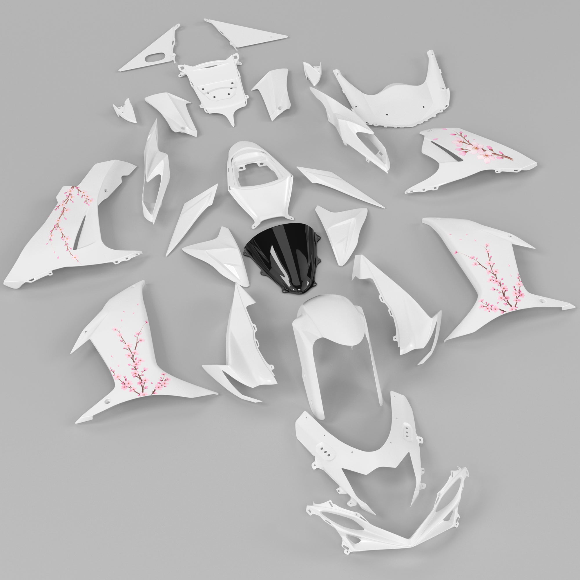White Injection Fairing Kit Bodywork Plastic ABS For Suzuki GSXR 600/750 2011-2026 K11