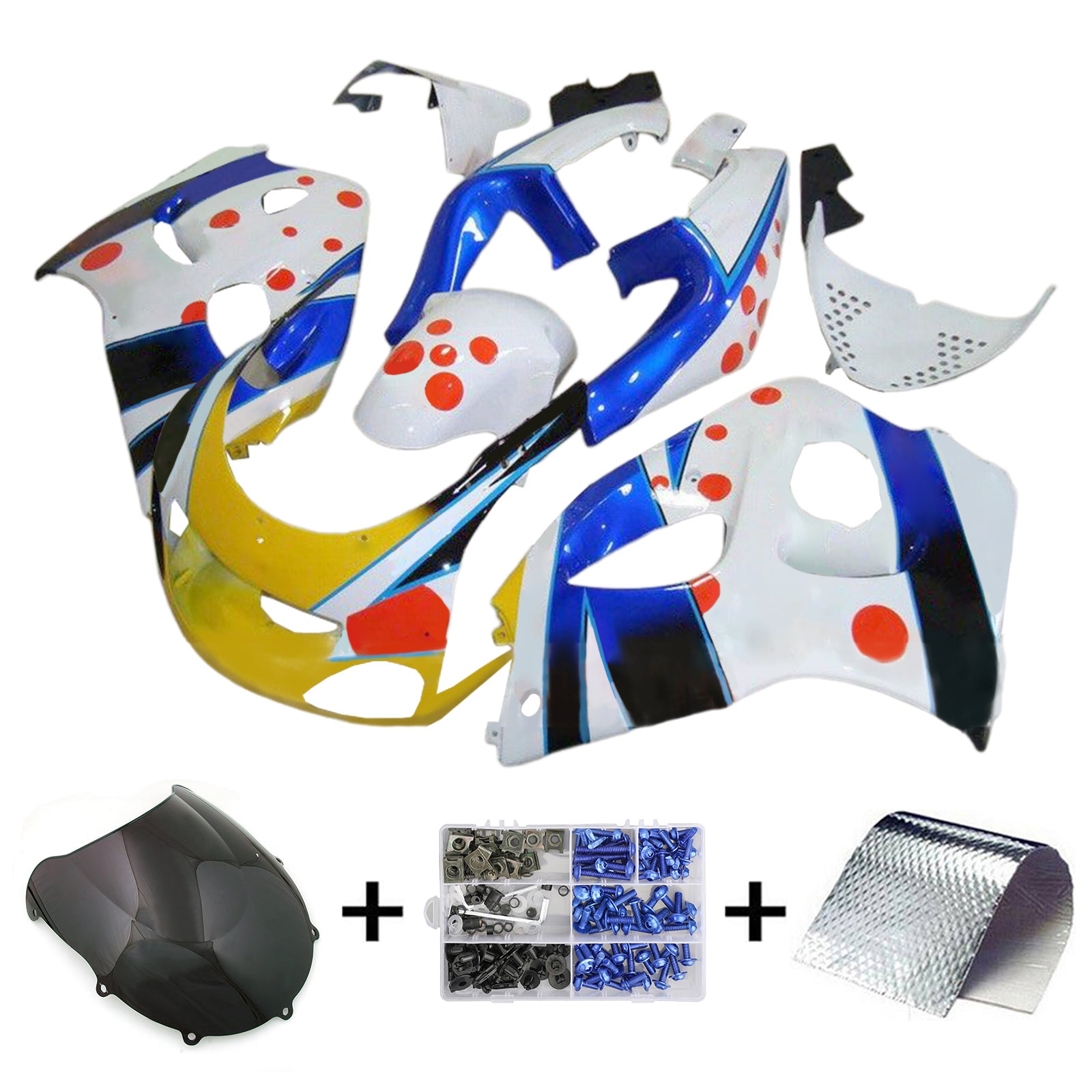 Amotopart Suzuki GSXR600 1996-2000 GSXR750 1996-1999 Fairing Kit Bodywork