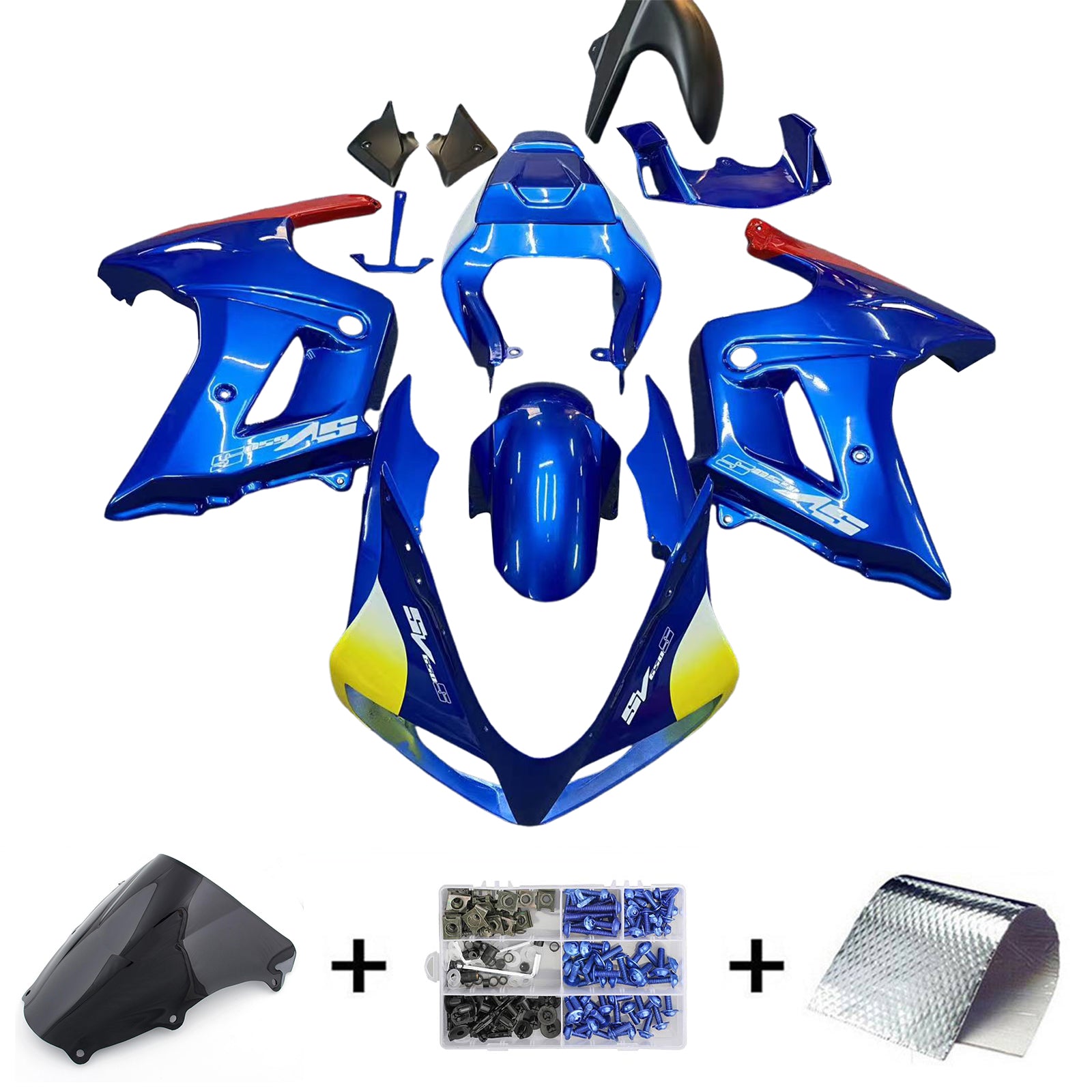 Amotopart Suzuki SV650 2003-2013 페어링 키트 차체 플라스틱 복근