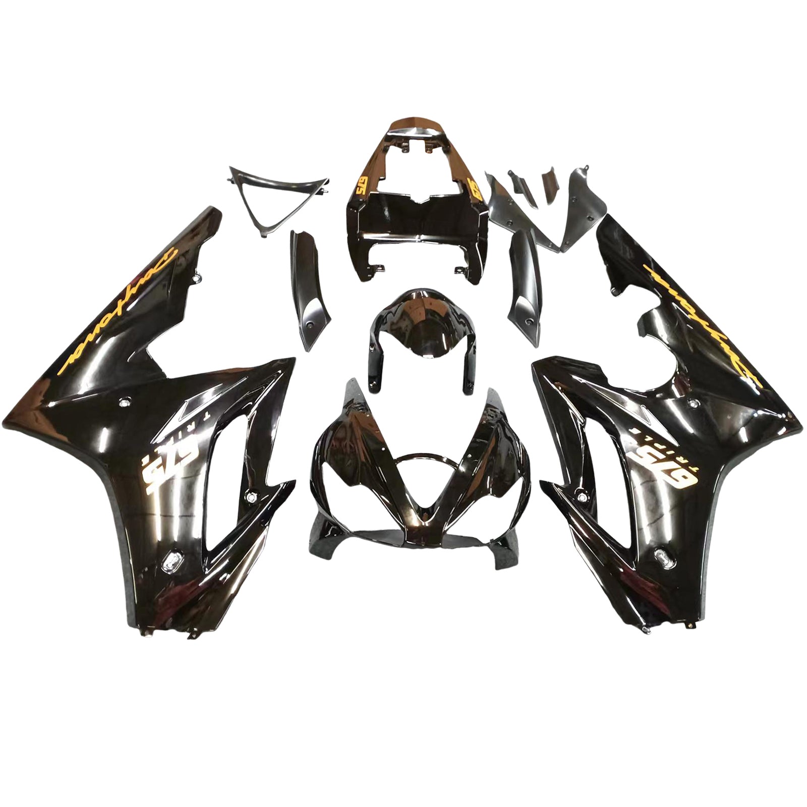 Fairings 2006-2008 Triumph Daytona 675 Black Daytona  Generic