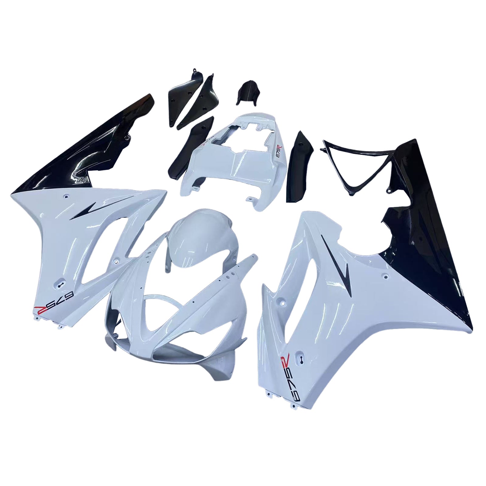 Fairings 2006-2008 Triumph Daytona 675 White Black Daytona  Generic