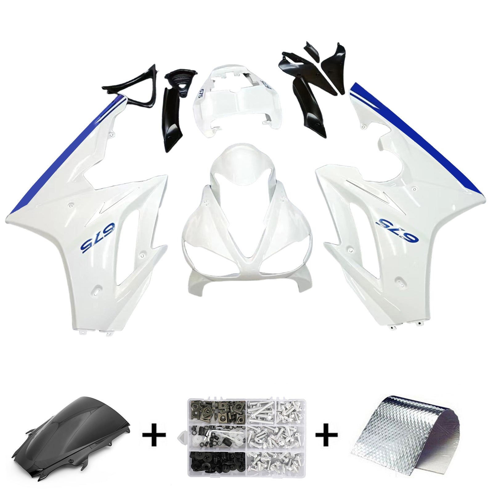 Fairings 2009-2012 Triumph Daytona 675 White Blue Daytona Generic