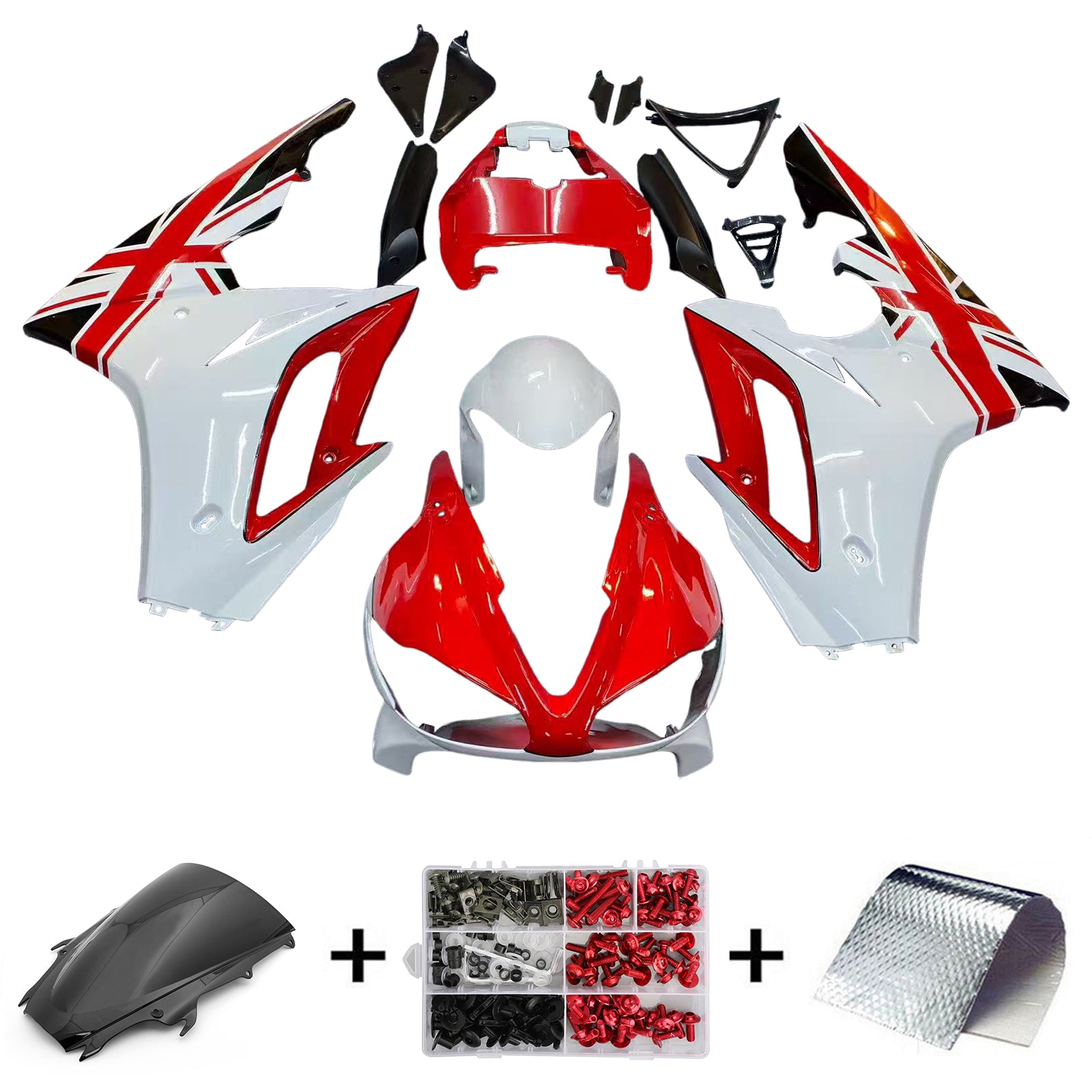 Red White Injection Fairing Kit Bodywork Plastic ABS fit For Triumph Daytona 675 2009-2012