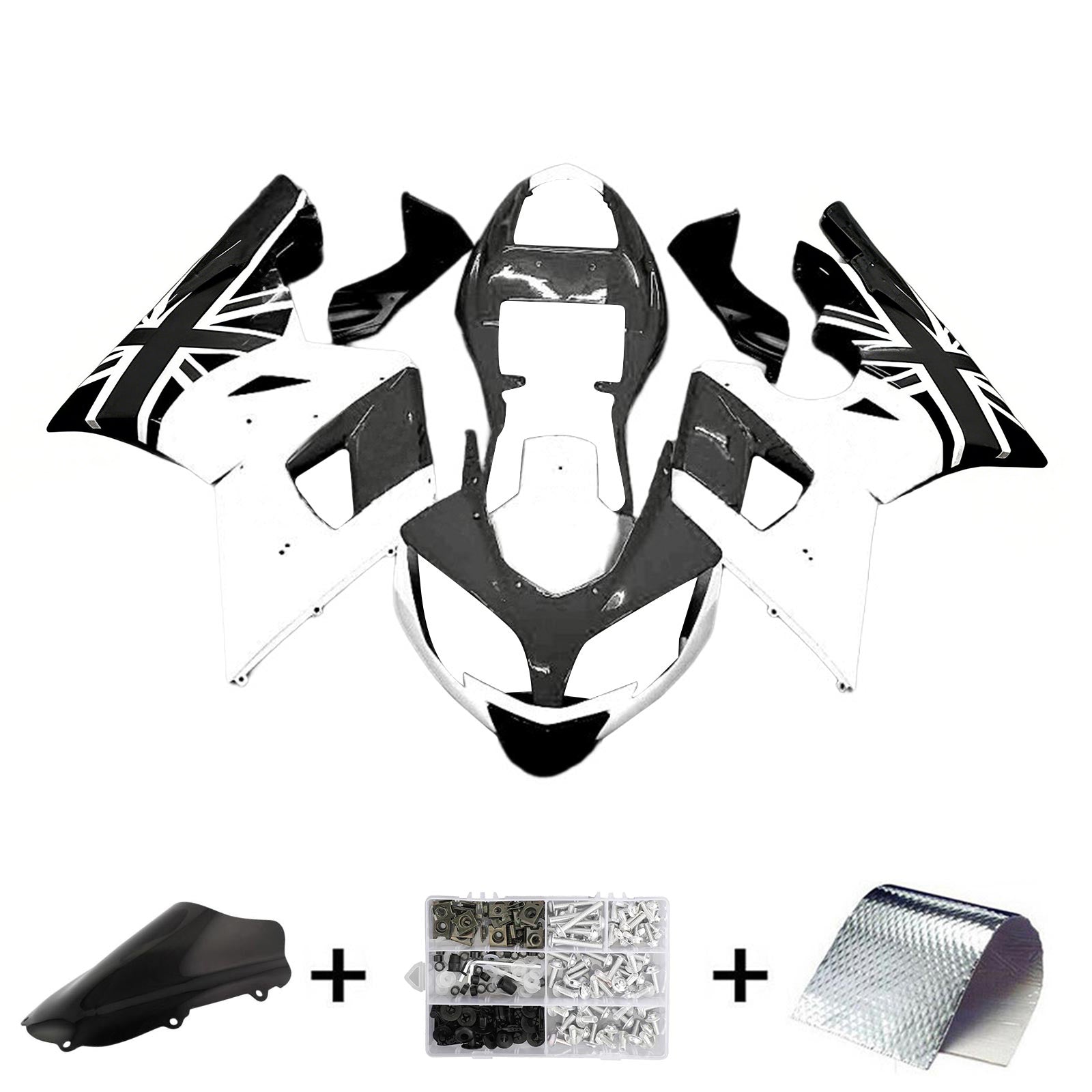 Amotopart Triumph Daytona 600 650 2002-2005 페어링 키트 차체 플라스틱 ABS