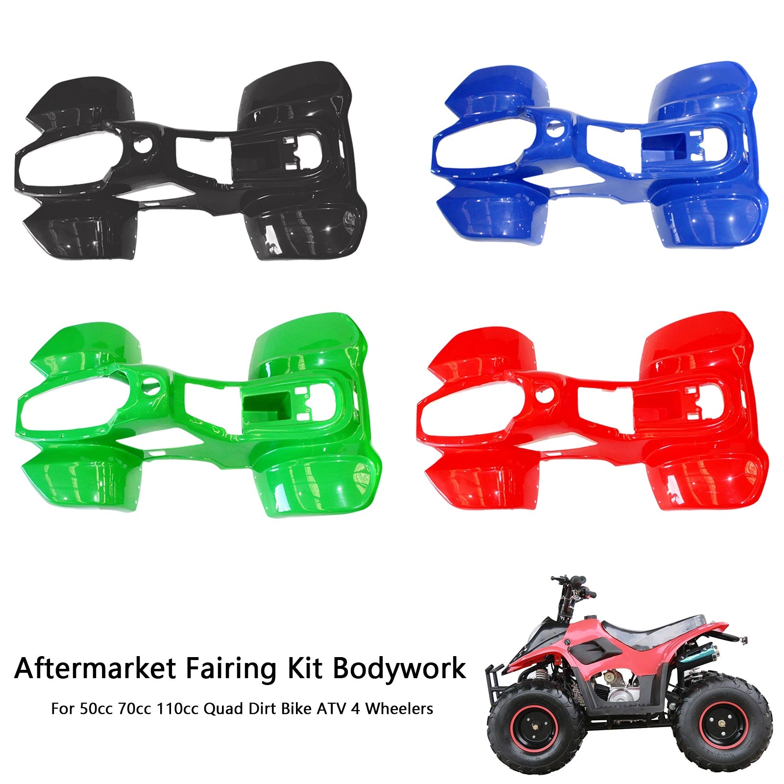 Plastics Fairing Fenders Kit For 50cc 70cc 110cc Dinosaur Quad Dirt Bike ATV