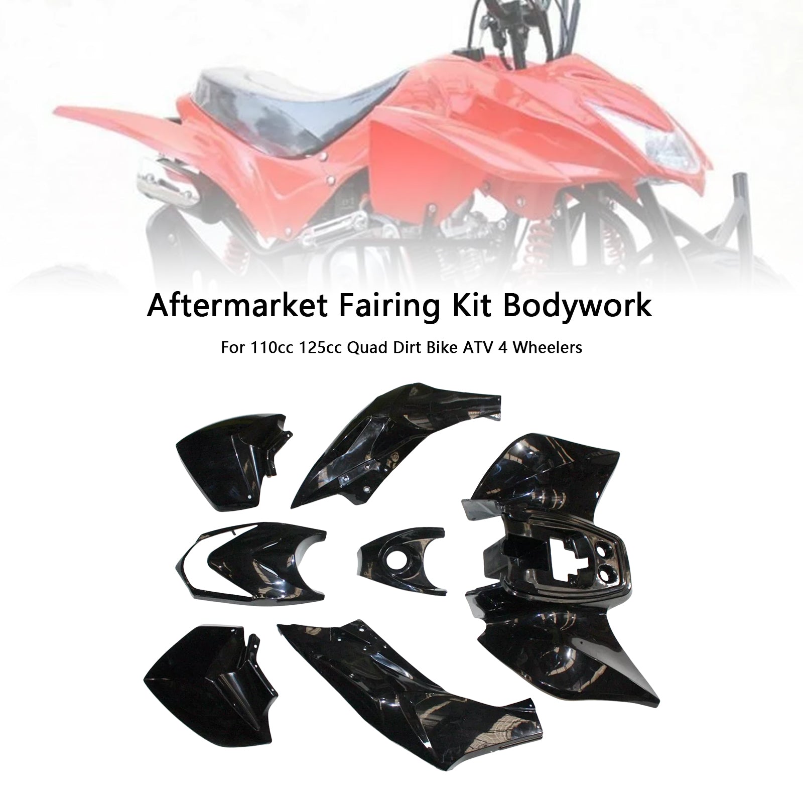 Plastics Fairing Fender Guards Cover Kit For 125cc Tiger Quad Dirt Bike ATV