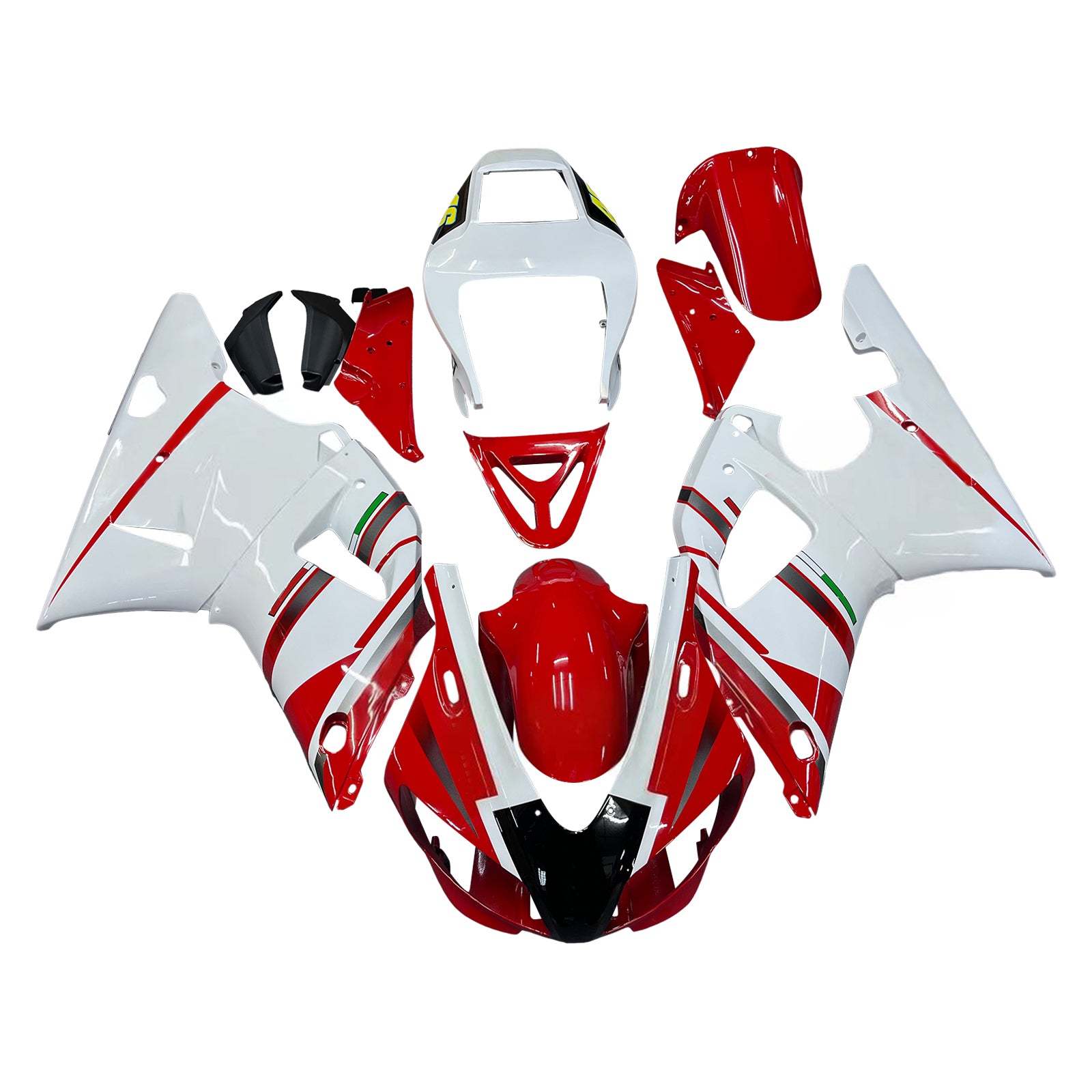 Fairings 1998-1999 Yamaha YZF-R1 Red White No.46 FIAT R1  Generic