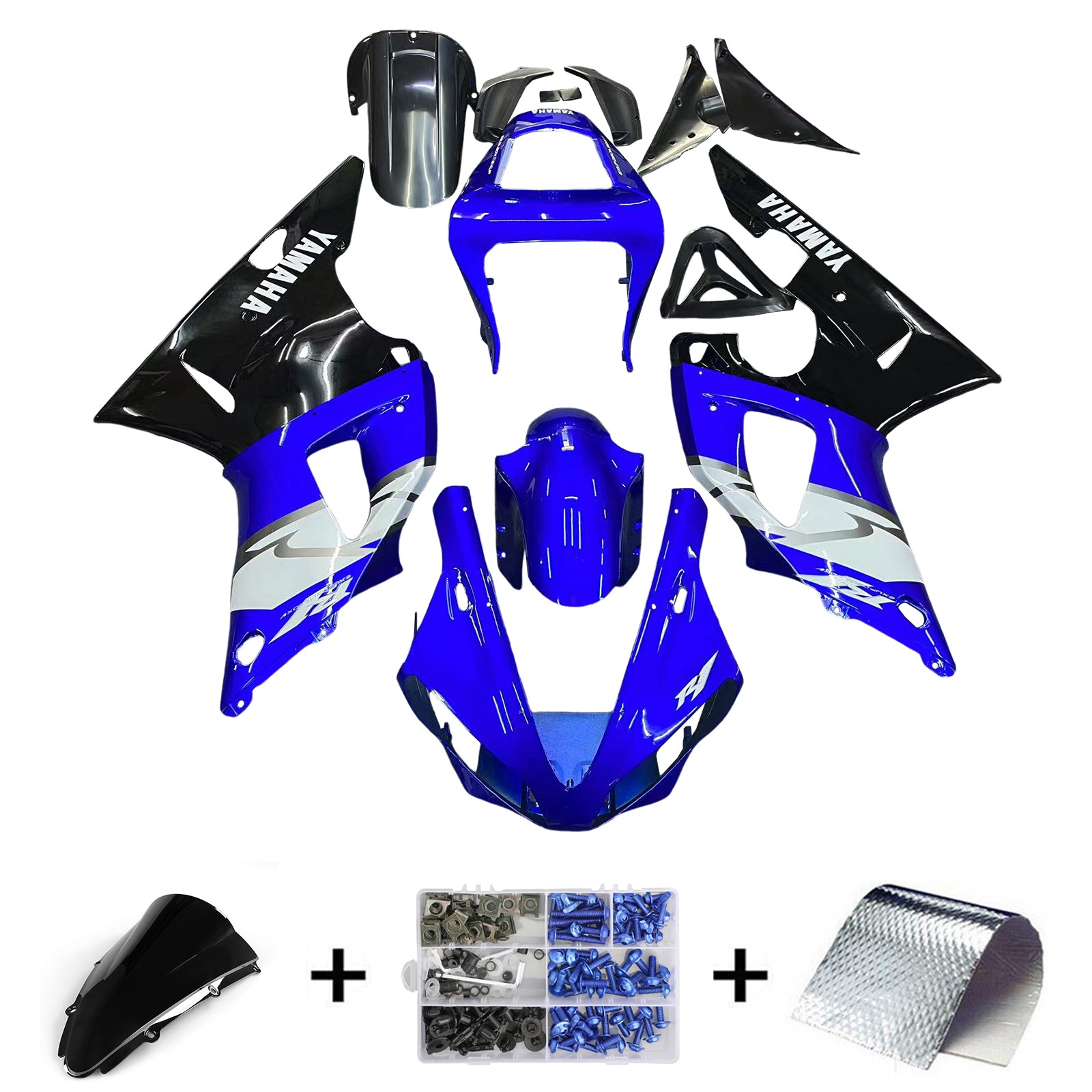 Fairings 2000-2001 Yamaha YZF-R1 Blue Black R1  Generic