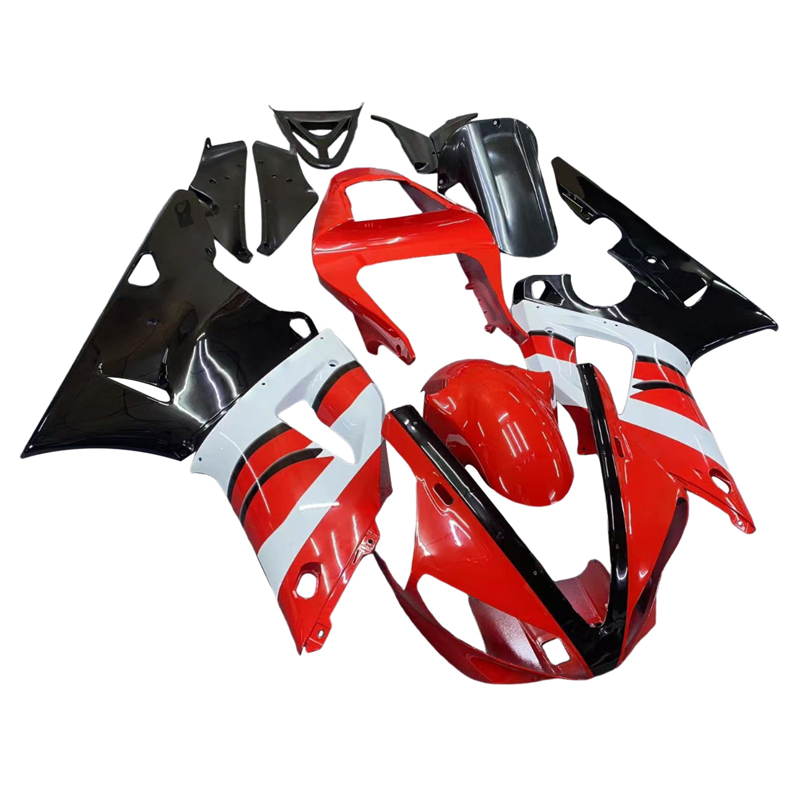 Fairings 2000-2001 Yamaha YZF-R1 Red White Black YZF  Generic