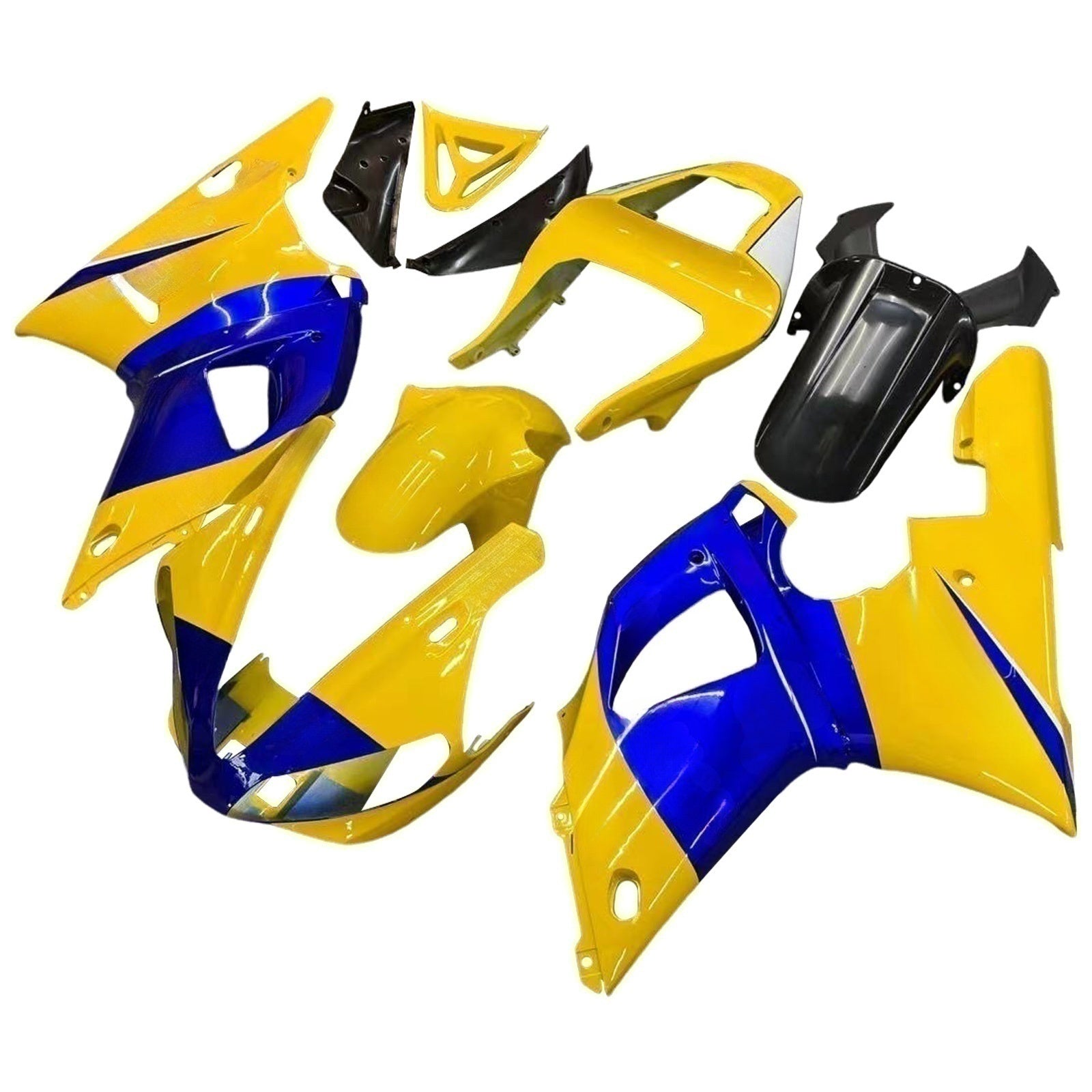 Fairings 2000-2001 Yamaha YZF-R1 Yellow Blue No.46 Camel   Generic