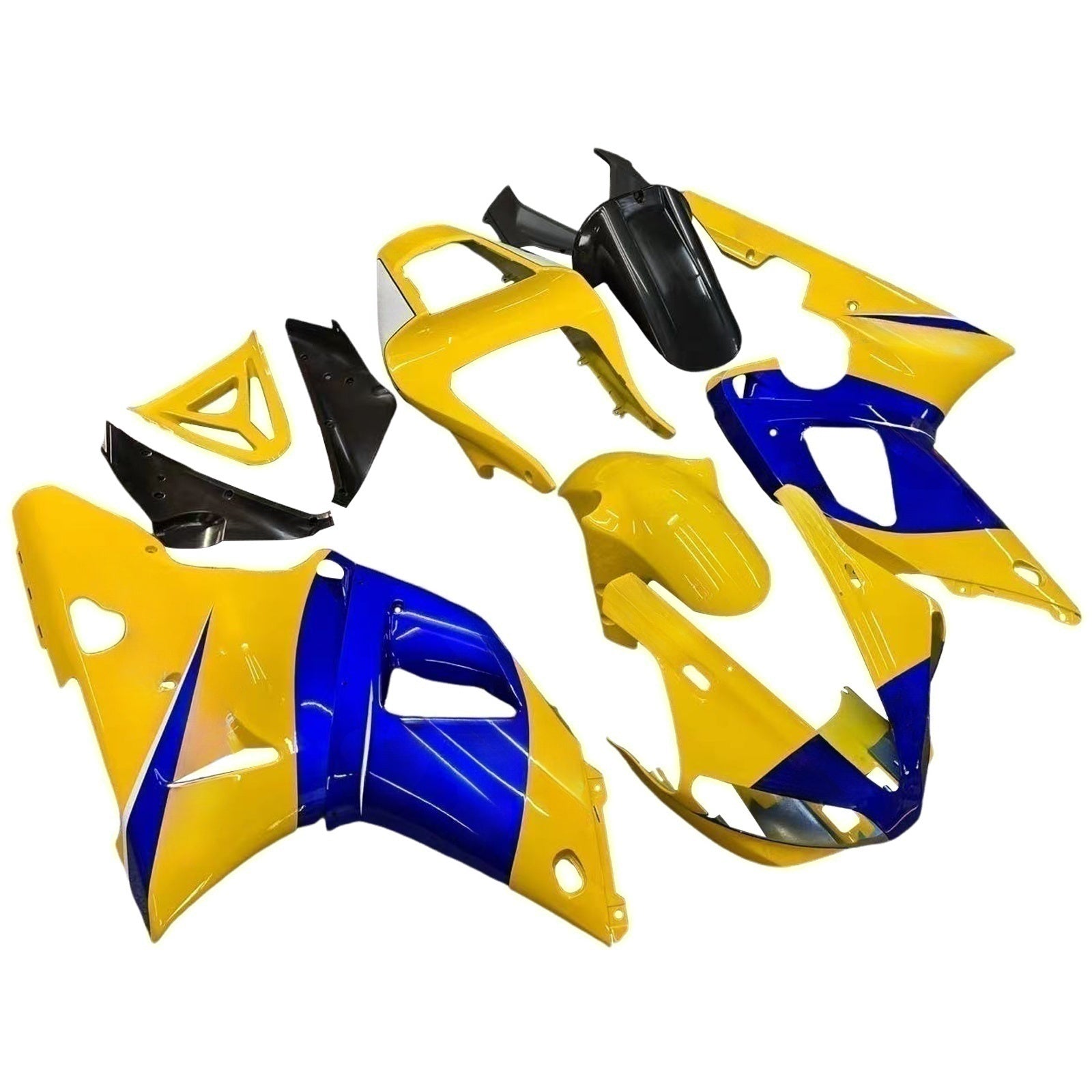 Fairings 2000-2001 Yamaha YZF-R1 Yellow Blue No.46 Camel   Generic