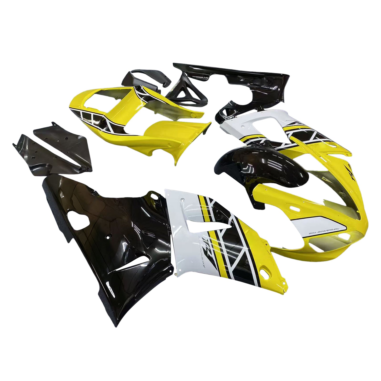 Fairing Kit For Yamaha YZF R1 YZF-R1 1000 2000 2001 Yellow Black Generic