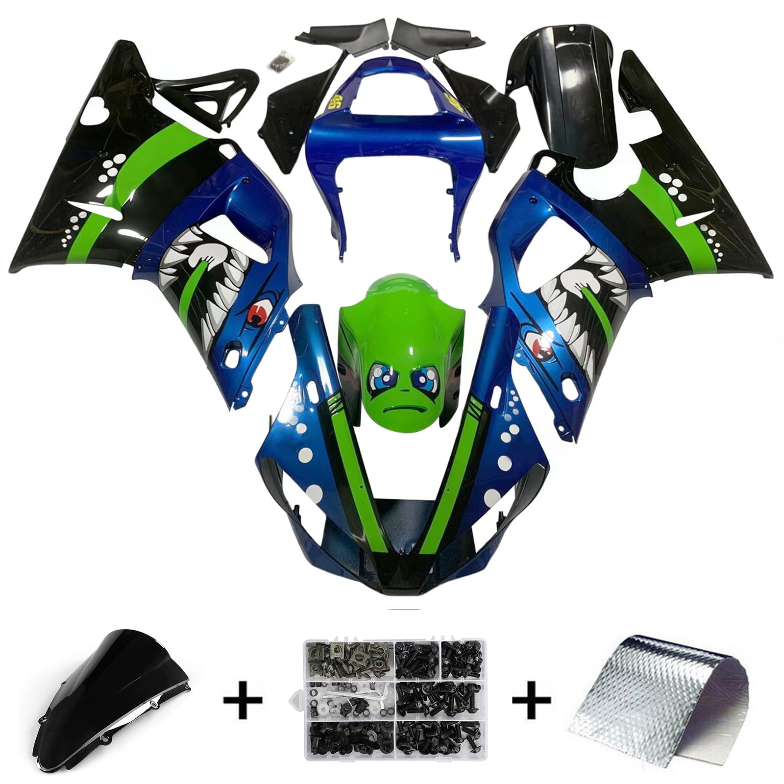 Yamaha YZF 1000 R1 2000-2001 Fairing Kit Bodywork Plastic ABS