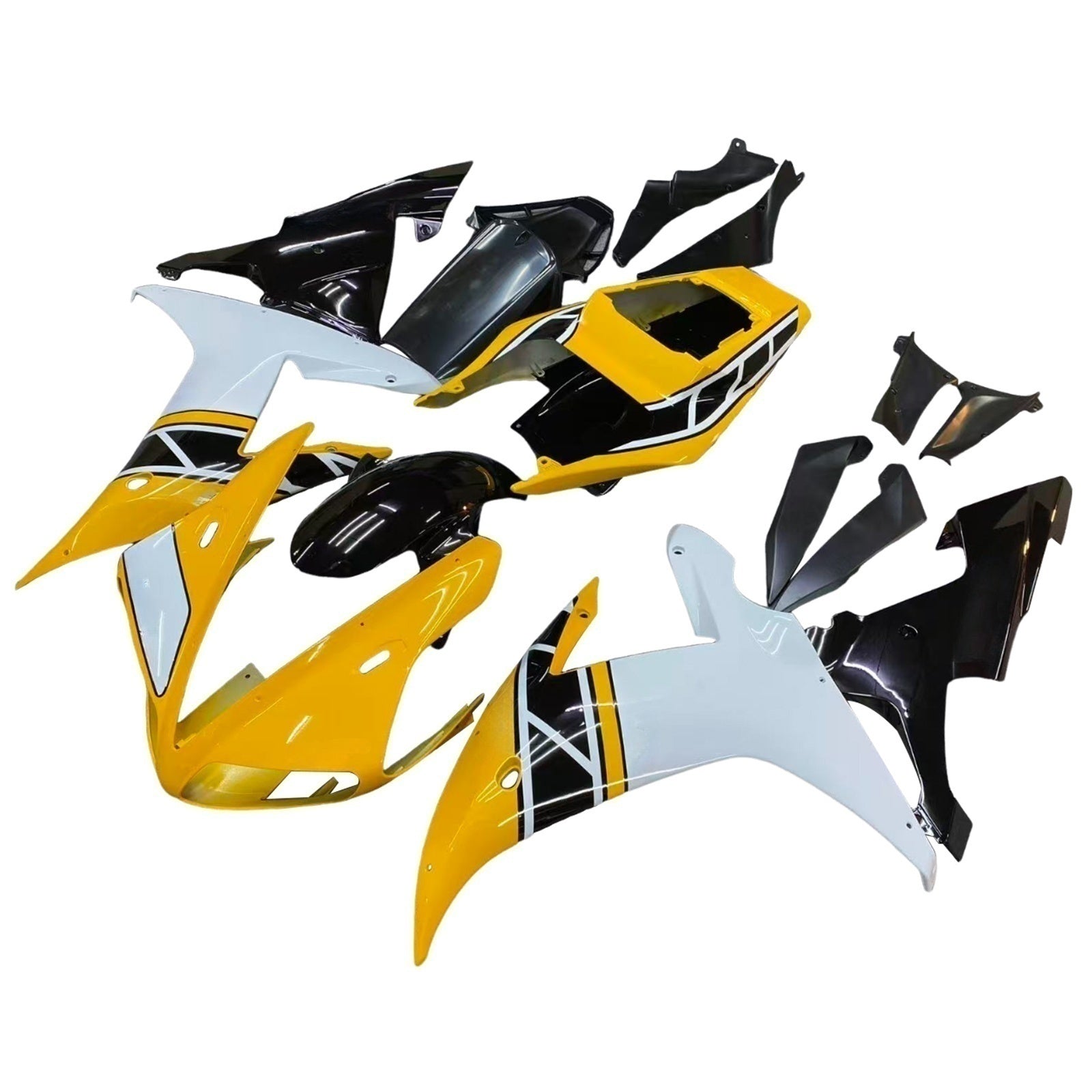 Fairings 2002-2003 Yamaha YZF-R1 Yellow White Black R1  Generic