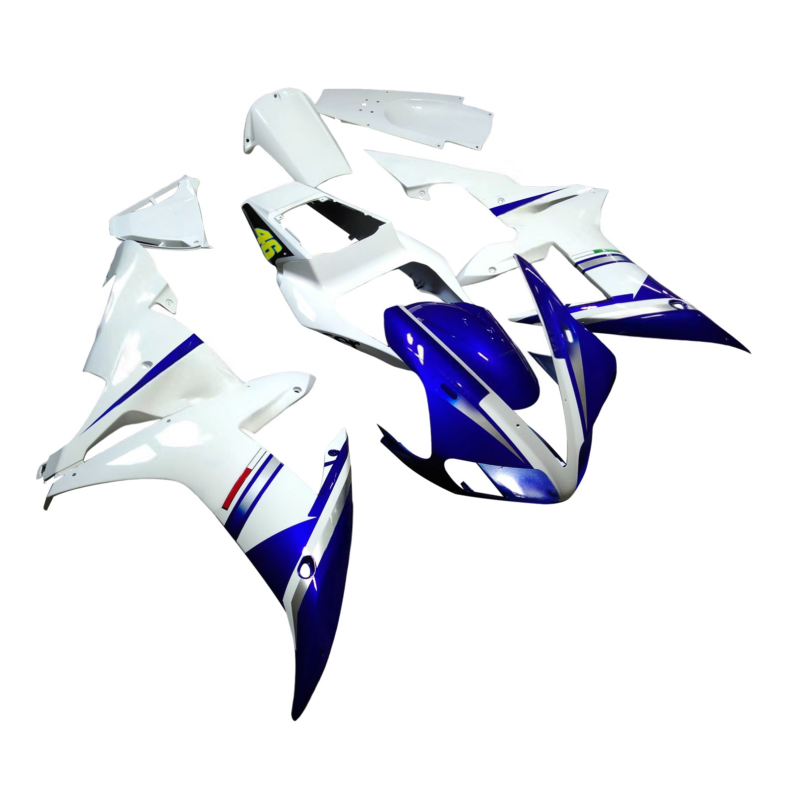Fairings 2002-2003 Yamaha YZF-R1 White Blue No.46 FIAT  Generic