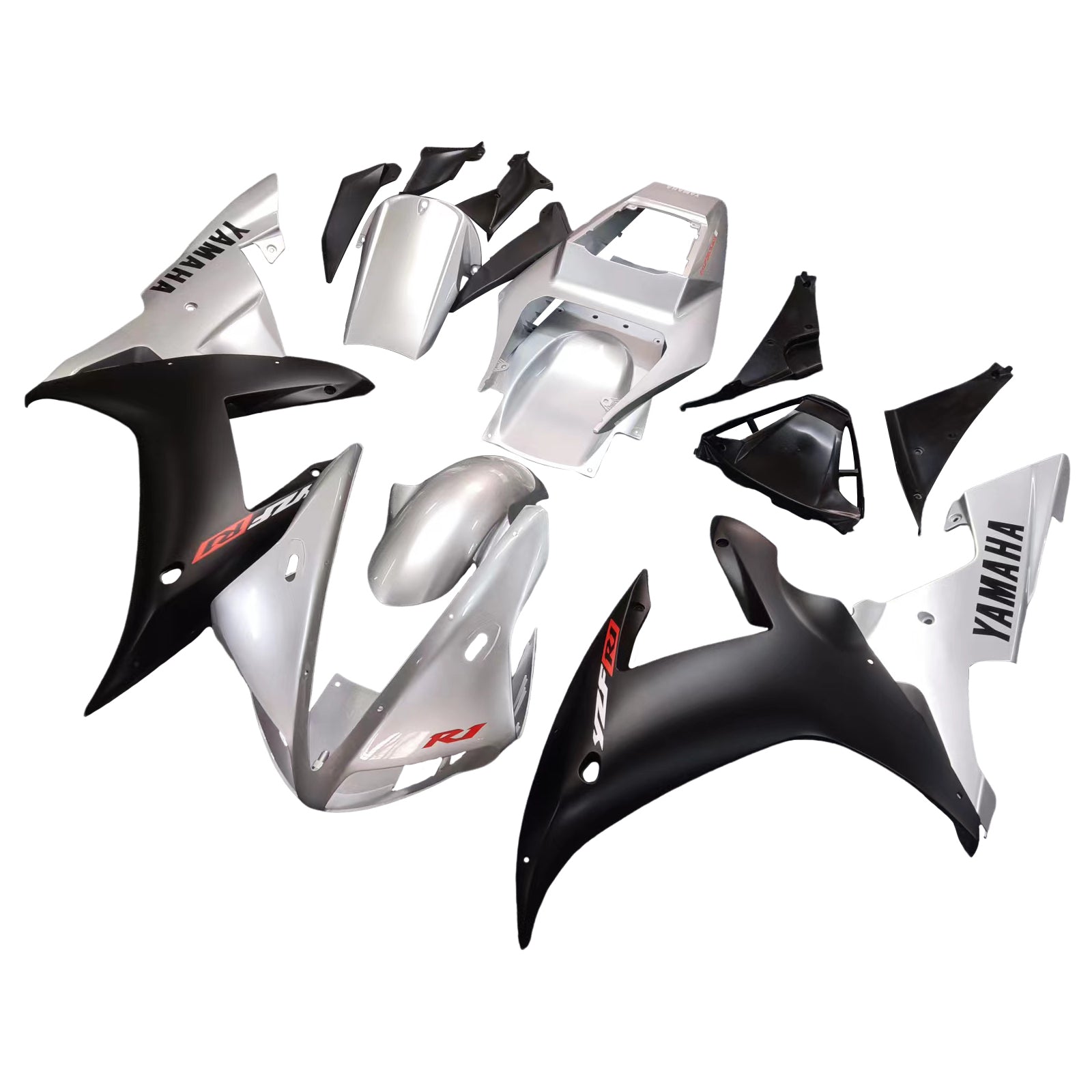 Fairings 2002-2003 Yamaha YZF-R1 Silver Black R1