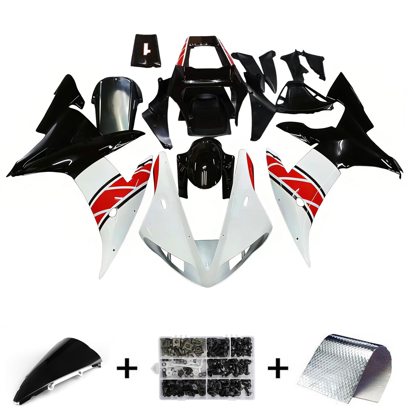 야마하 YZF-R1 2002-2003 페어링 키트 차체 플라스틱 ABS