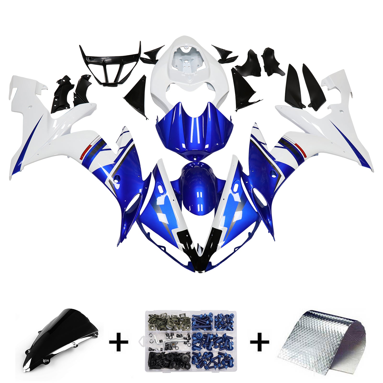 Fairings 2004-2006 Yamaha YZF-R1 Blue White No.46 FIAT Generic