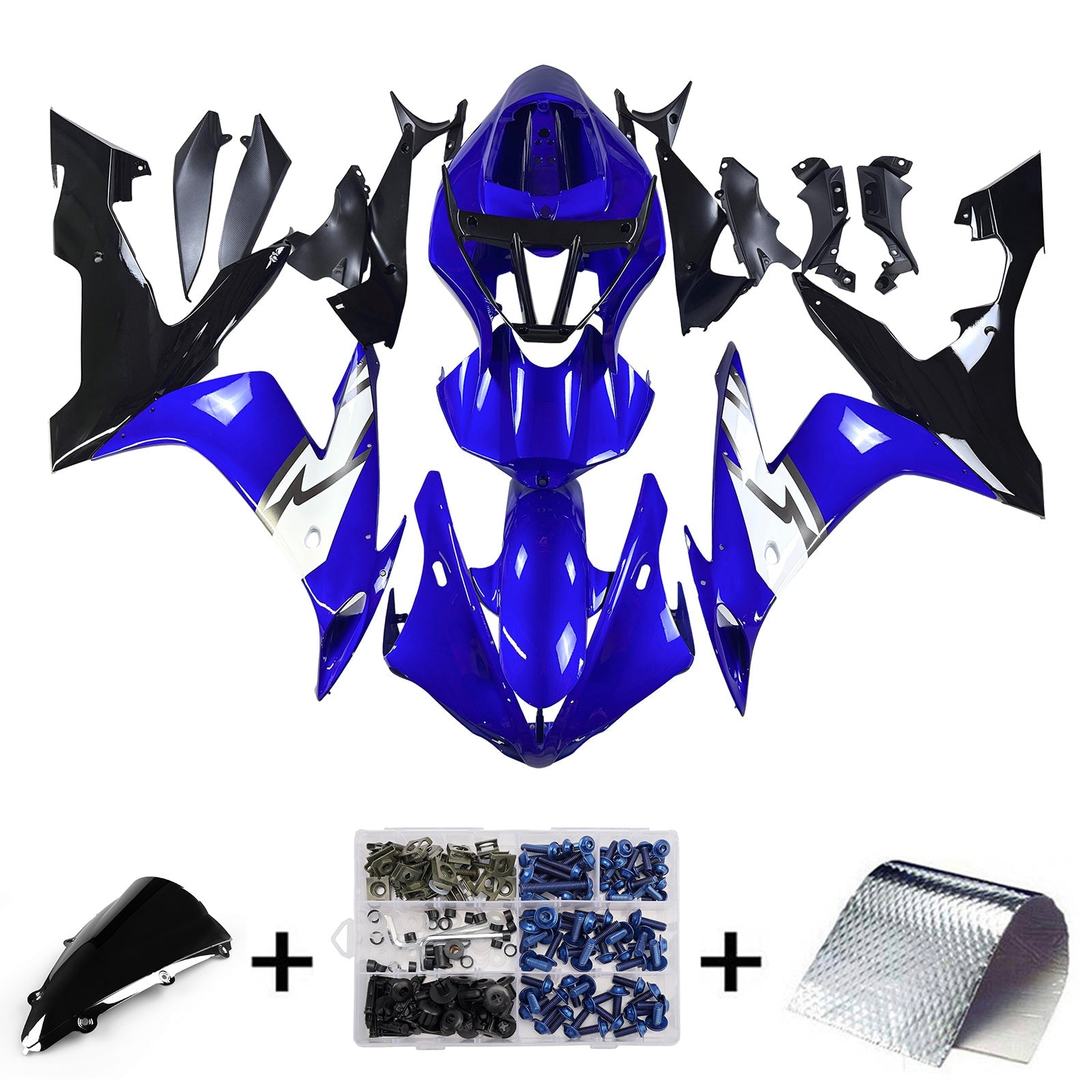 Fairings 2004-2006 Yamaha YZF-R1 Blue Black R1 Generic