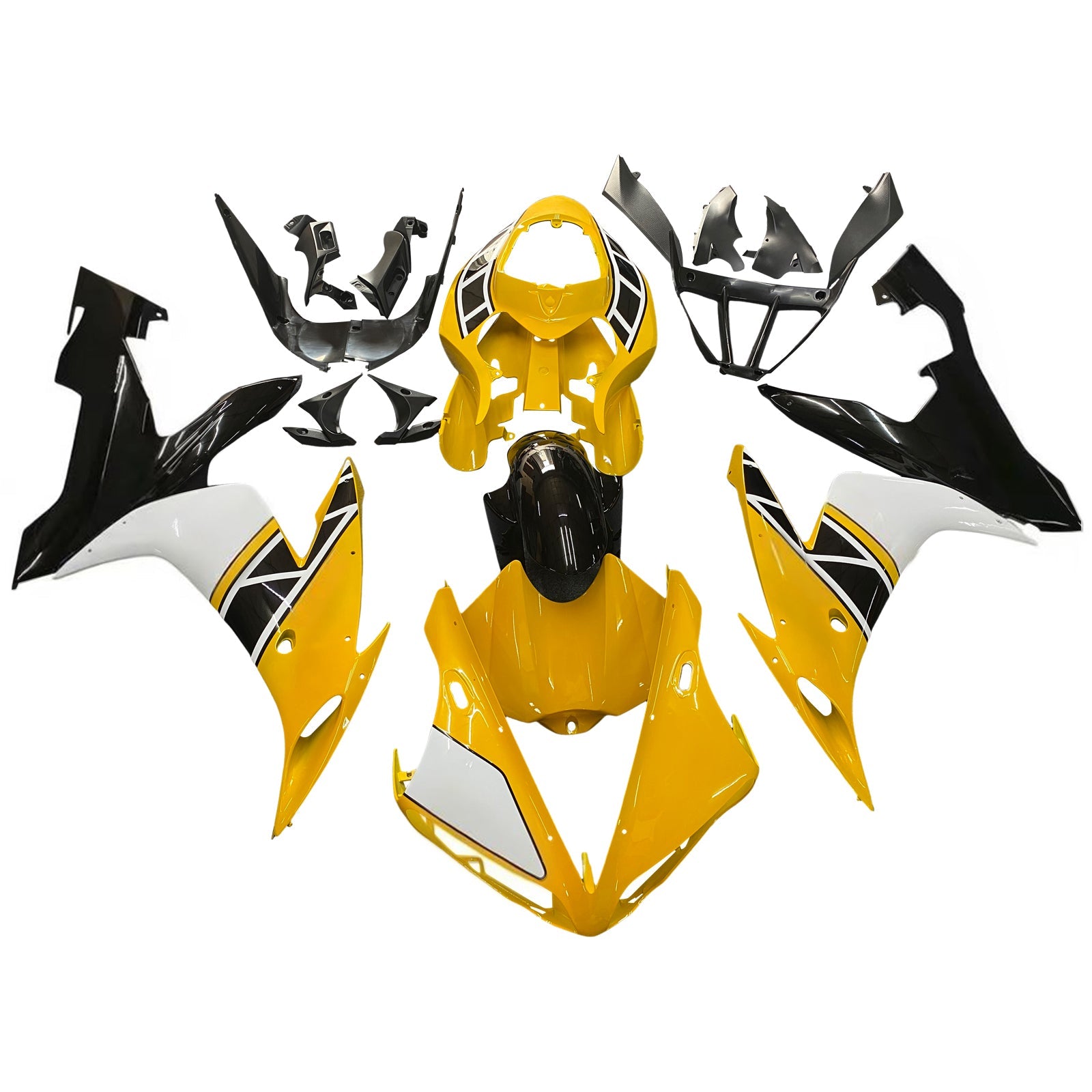 Fairings 2004-2006 Yamaha YZF-R1 Yellow Black Motul