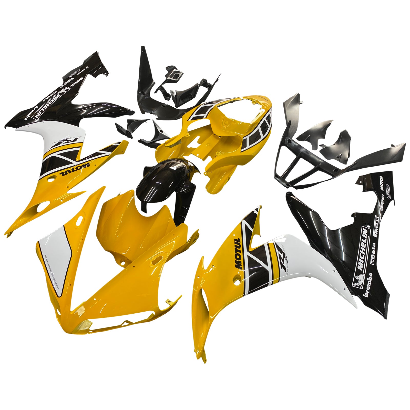 Fairings 2004-2006 Yamaha YZF-R1 Yellow Black Motul