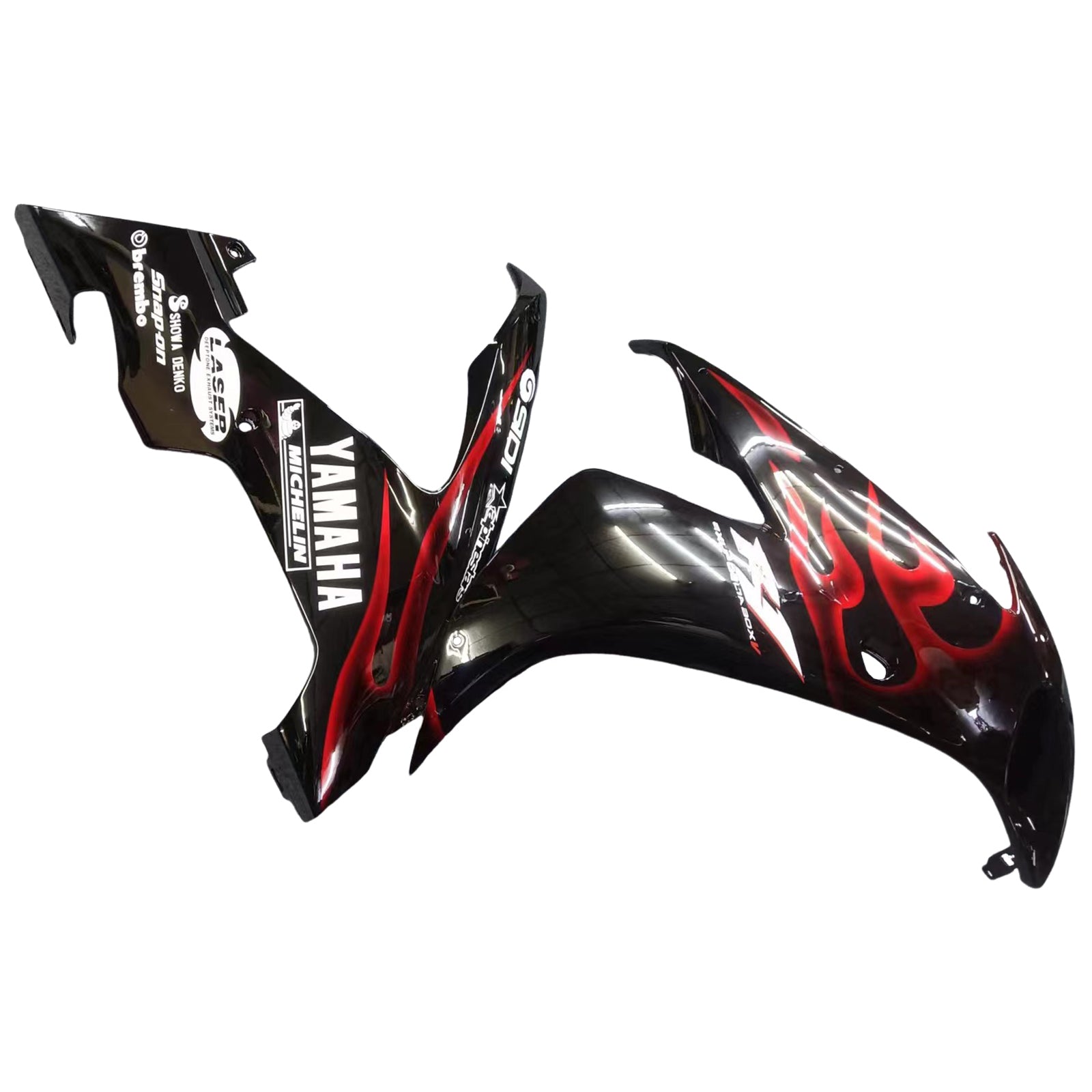 Carenados 2004-2006 Yamaha YZF-R1 Negro y Rojo Flame R1