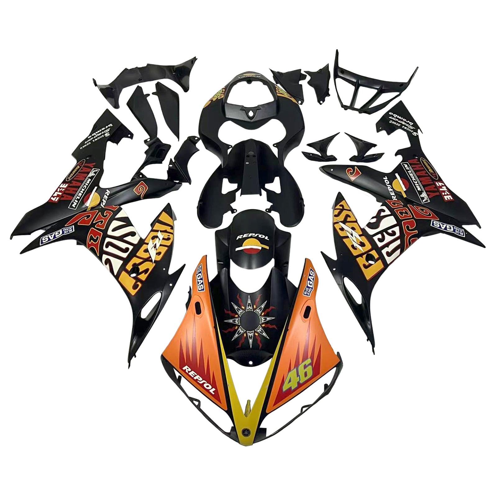 Fairings 2004-2006 ياماها YZF-R1 متعدد الألوان ريبسول