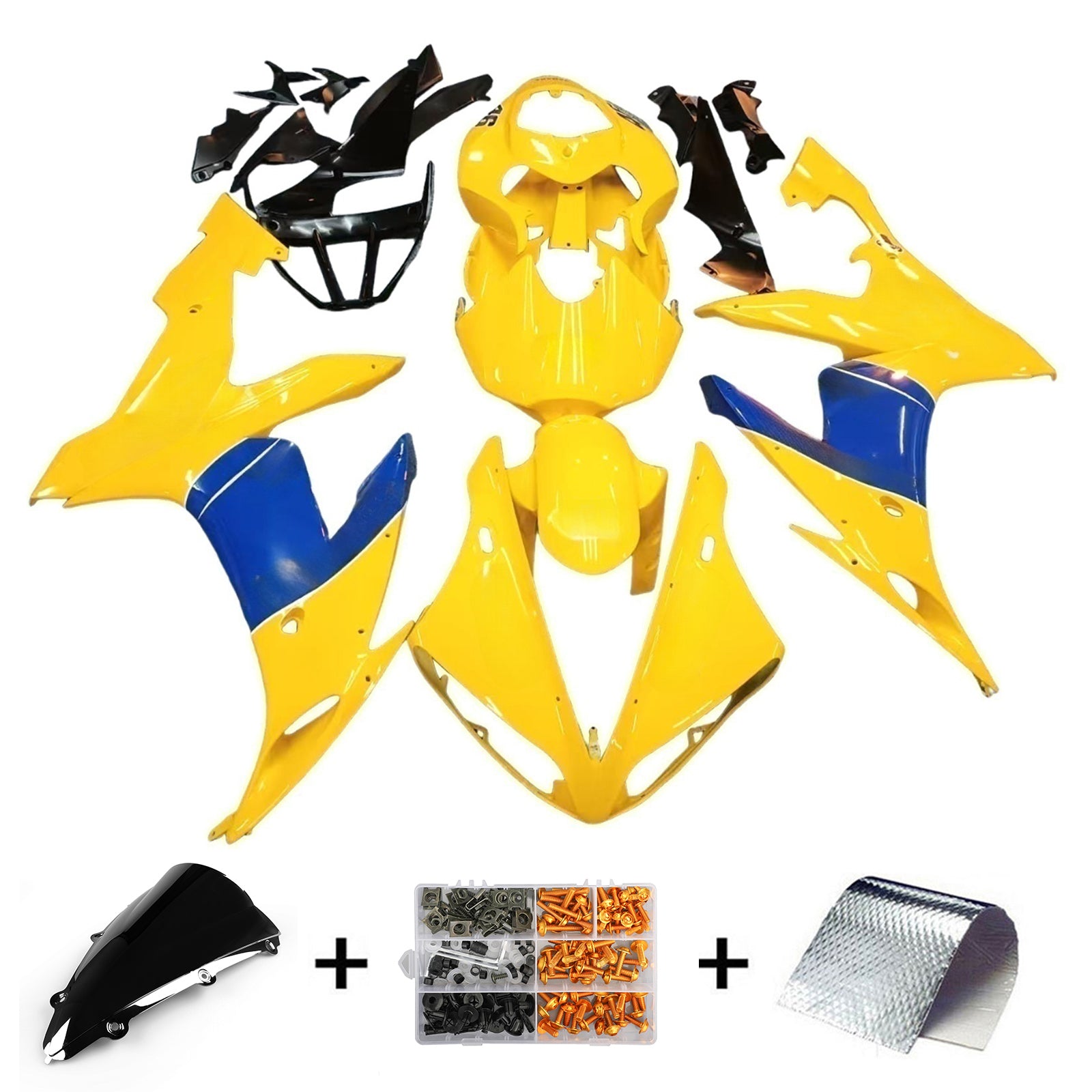 Fairings 2004-2006 Yamaha YZF-R1 Yellow Blue Camel  Generic