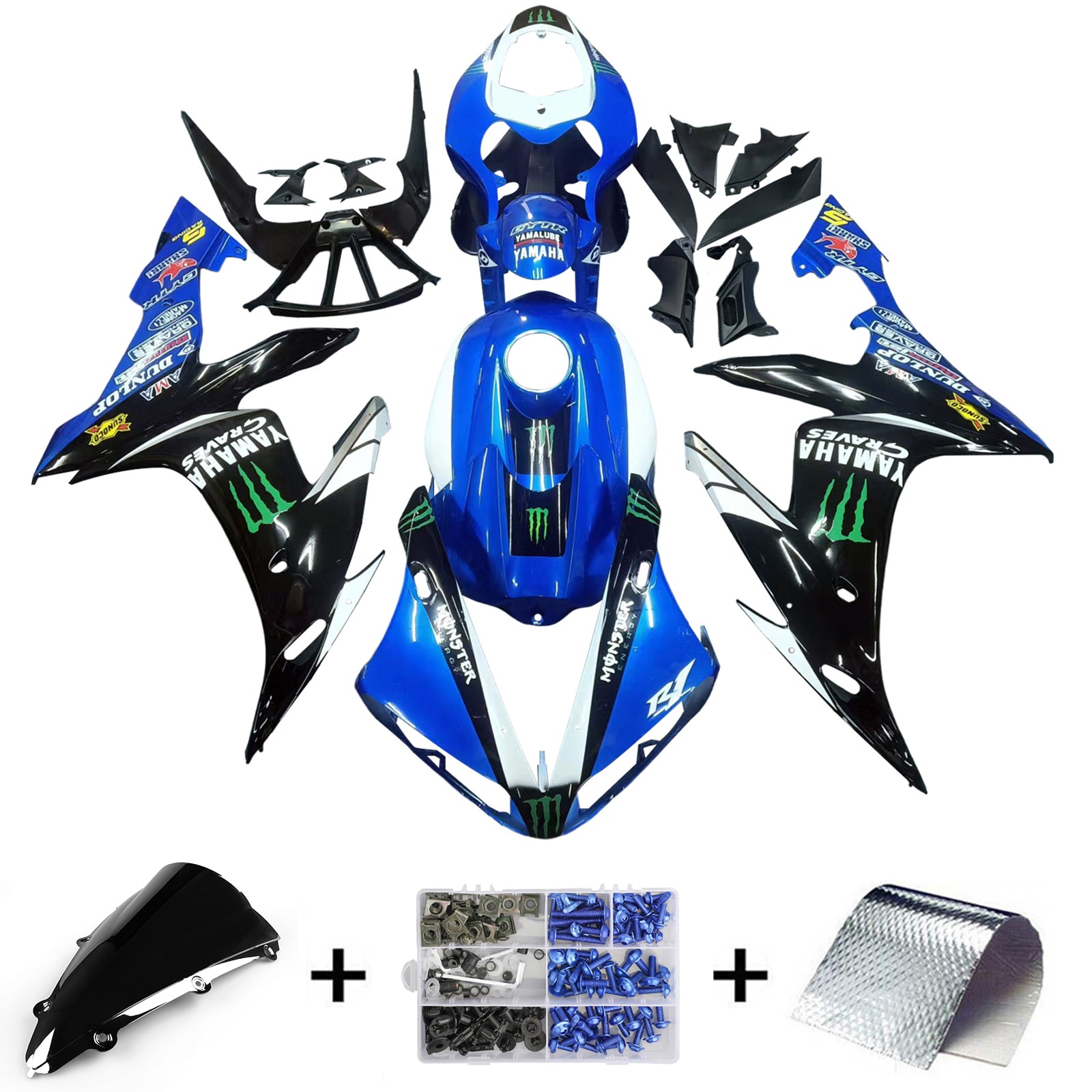 Yamaha YZF 1000 R1 2004-2006 Kit Carenado Carrocería Plástico ABS