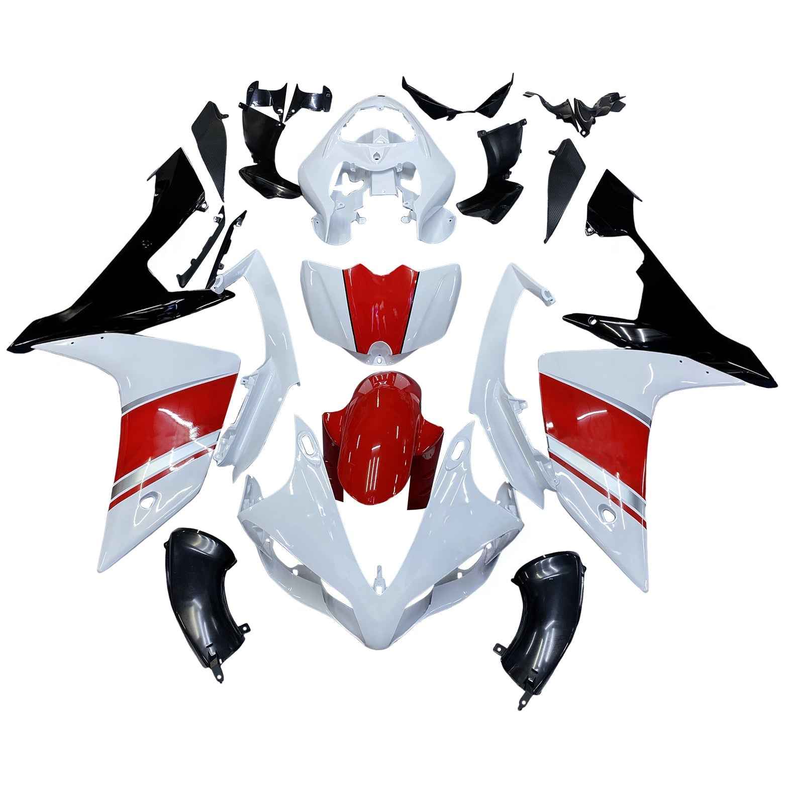 Fairings 2007-2008 Yamaha YZF-R1 White Red Black R1 Generic