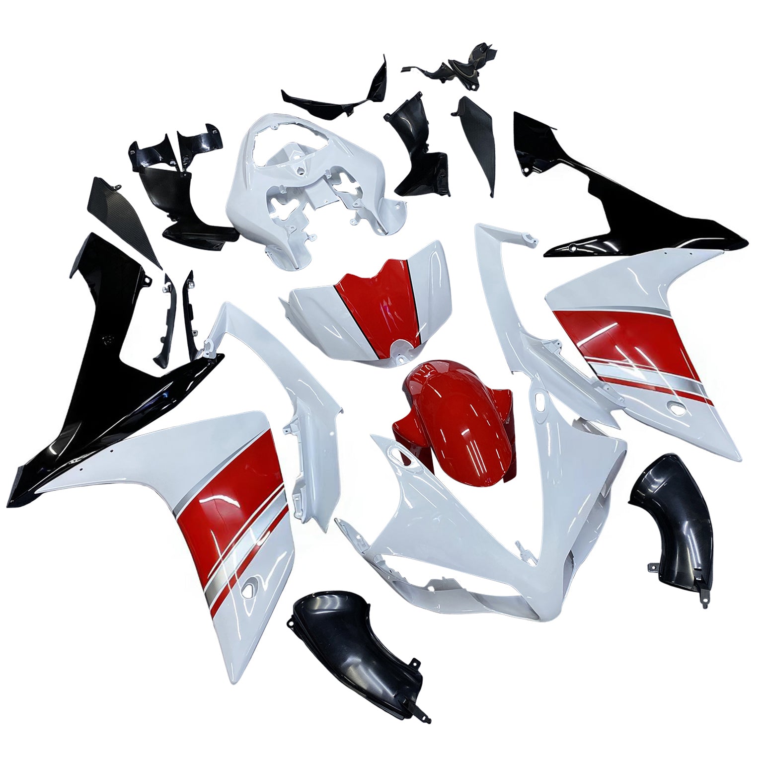 Fairings 2007-2008 Yamaha YZF-R1 White Red Black R1 Generic