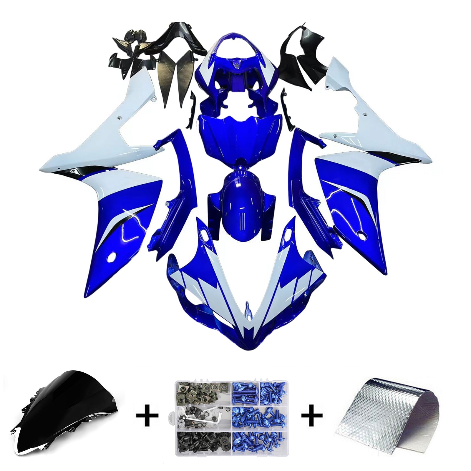 Fairings 2007-2008 Yamaha YZF-R1 Blue White R1 Generic