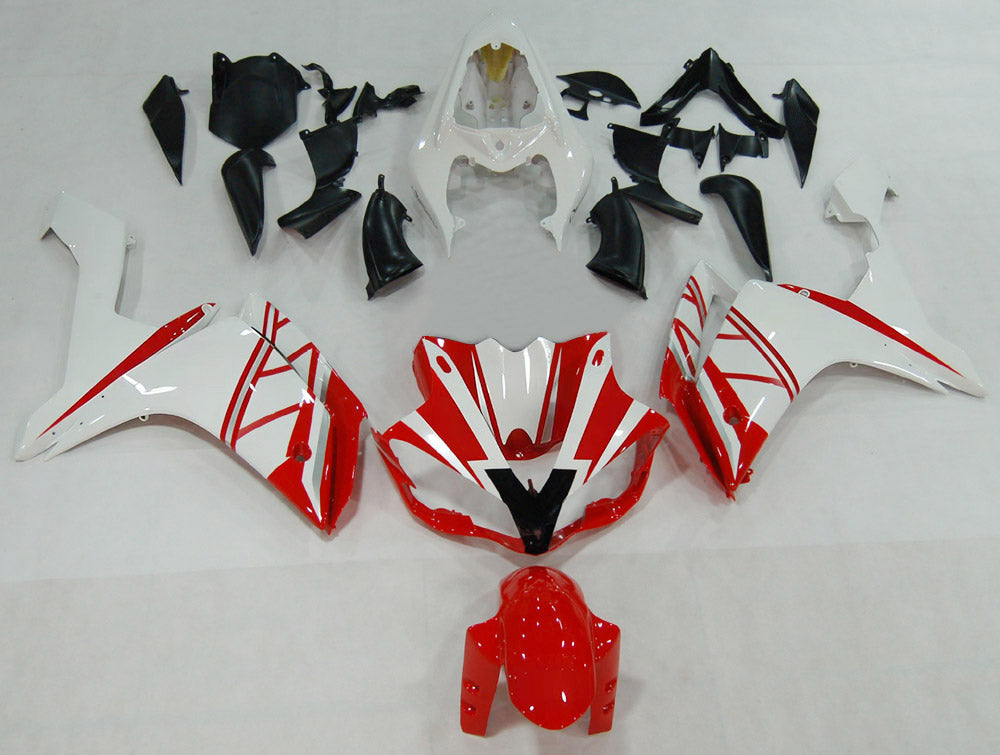 Fairings 2007-2008 Yamaha YZF-R1 Red White FIAT R1 Generic