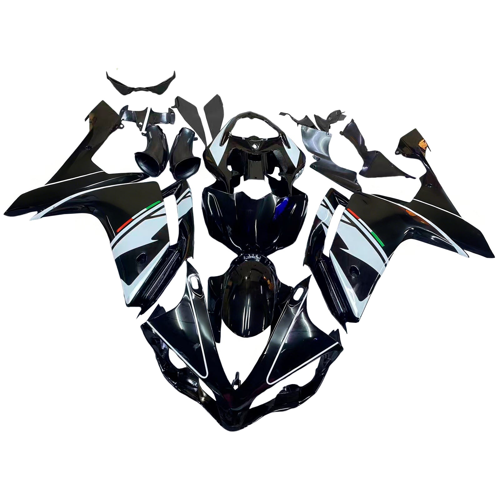 Fairings 2007-2008 Yamaha YZF-R1 Black FIAT R1  Generic