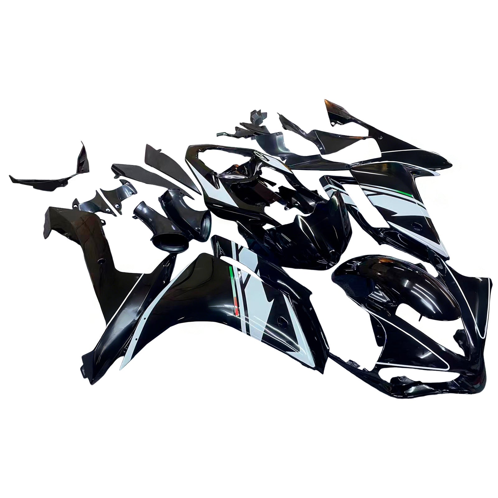 Fairings 2007-2008 Yamaha YZF-R1 Black FIAT R1  Generic