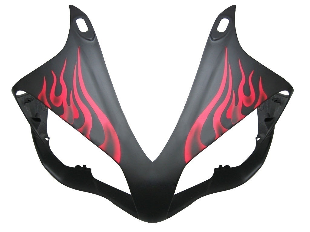 Fairings 2007-2008 Yamaha YZF-R1 Black Matte & Red Flame R1  Generic
