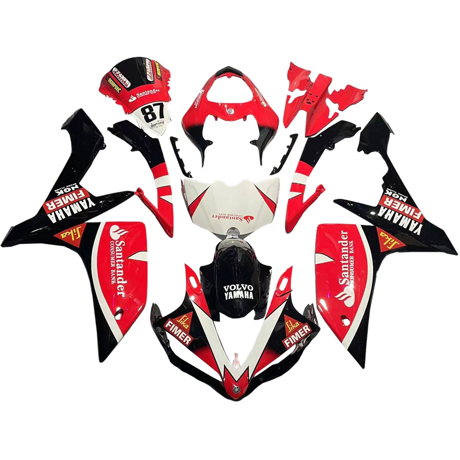 Kit Carenado Para Yamaha YZF 1000 R1 2007-2008 Genérico