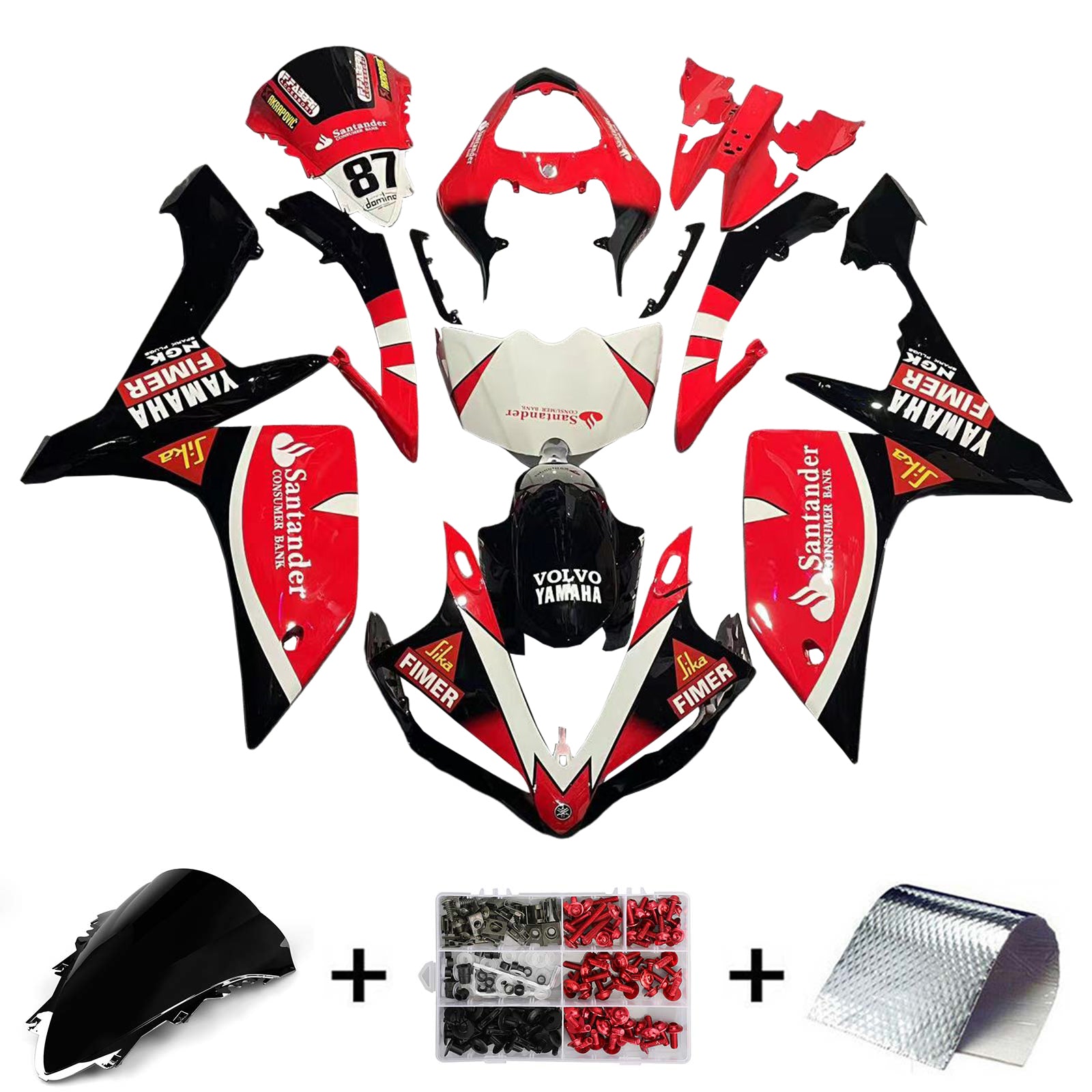 Kit Carenado Para Yamaha YZF 1000 R1 2007-2008 Genérico