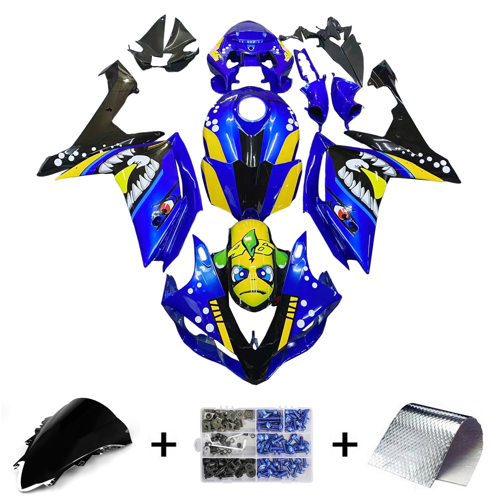 Yamaha YZF 1000 R1 2007-2008 Fairing Kit Bodywork Plastic ABS