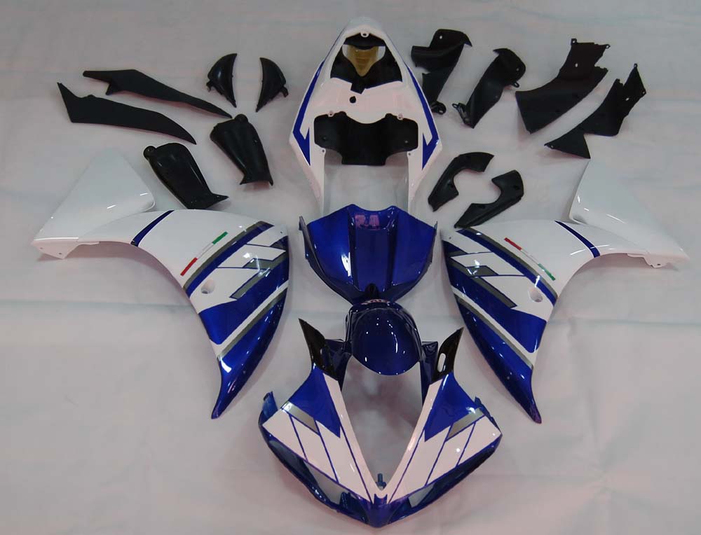 Carenados 2009-2011 Yamaha YZF-R1 Blanco Azul FIAT R1 Genérico