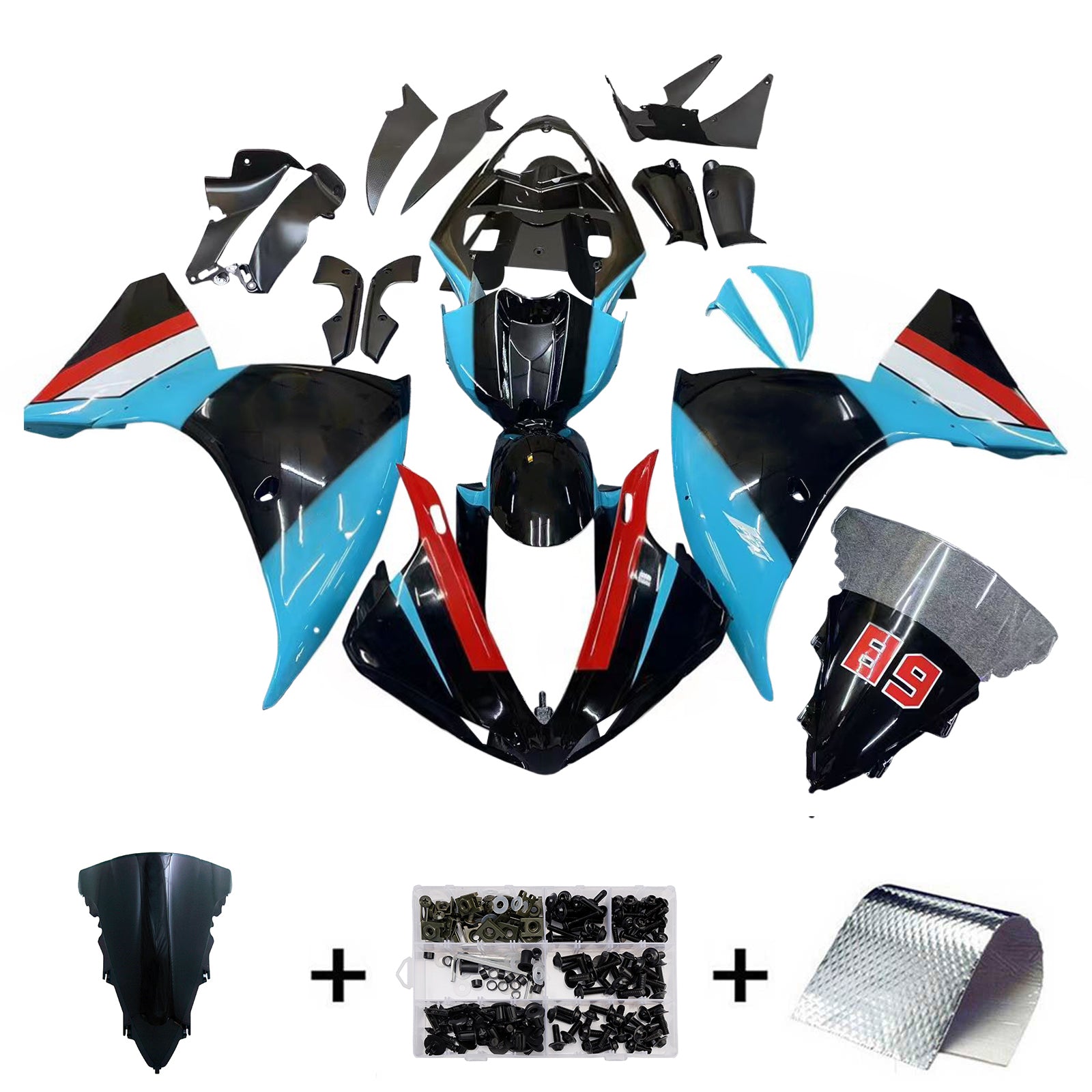 Yamaha YZF 1000 R1 2009-2011 Fairing Kit Bodywork Plastic ABS