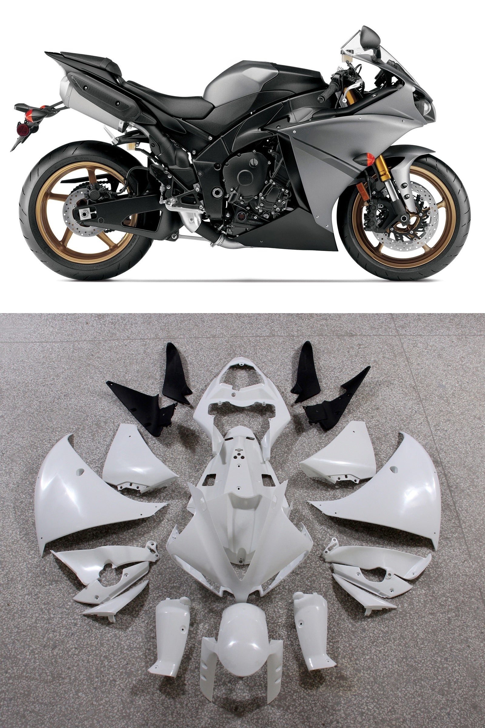 페어링 플라스틱 2012-2014 야마하 YZF R1 그레이 R1 제네릭