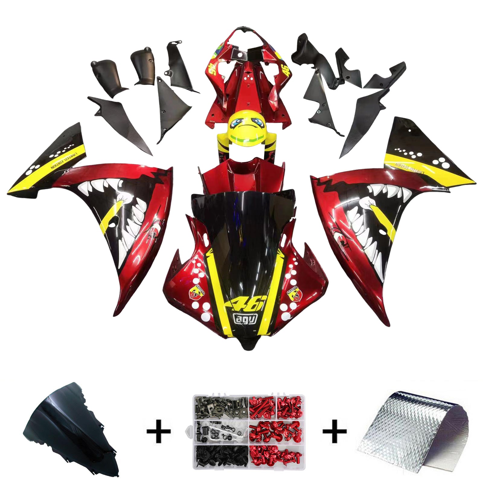 Kit Carenado Para Yamaha YZF 1000 R1 2012-2014 Genérico