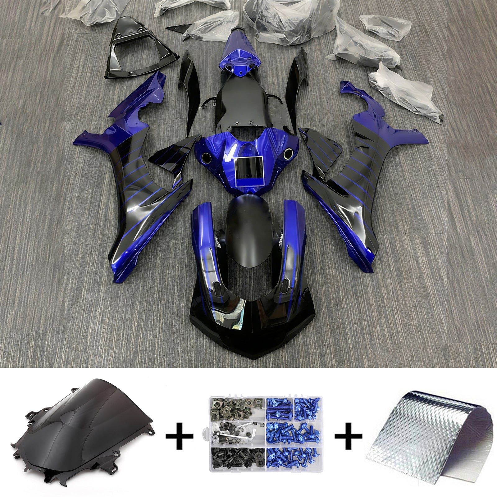 Injection Fairing Kit Bodywork Plastic ABS fit For Yamaha YZF 1000 R1 2015-2019