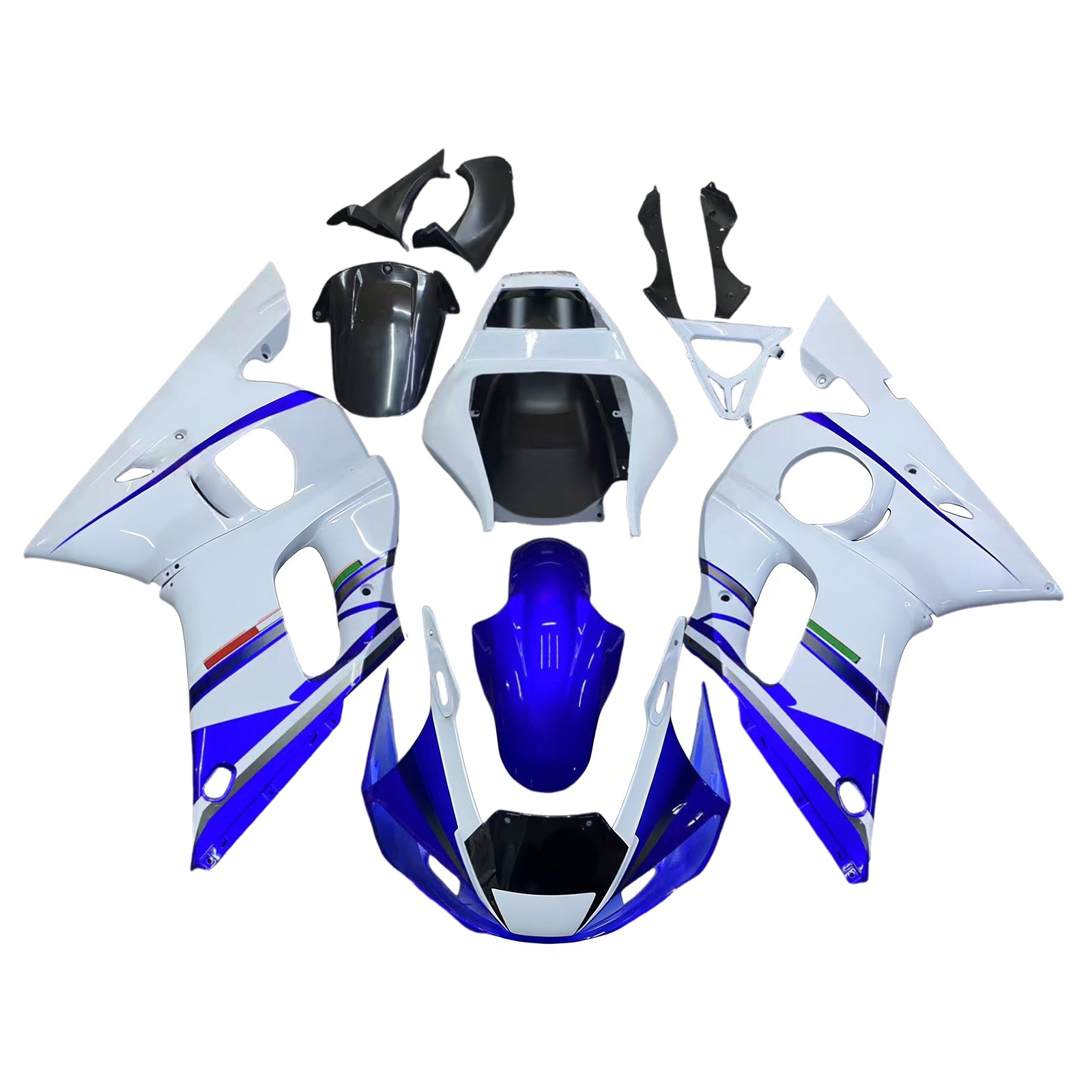 Fairings 1998-2002 Yamaha YZF-R6 White & Blue No.46 FIAT R6  Generic