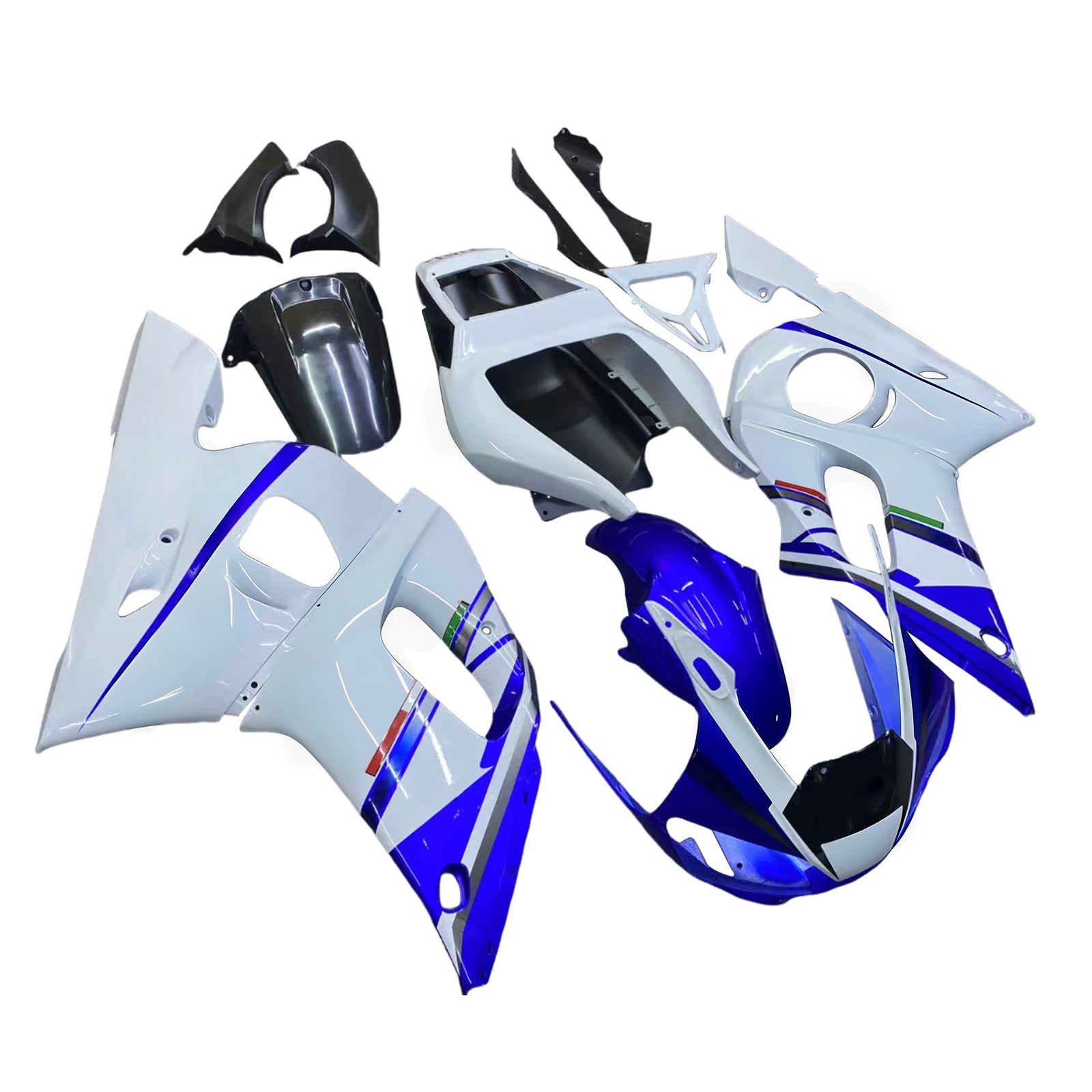 Fairings 1998-2002 Yamaha YZF-R6 White & Blue No.46 FIAT R6  Generic